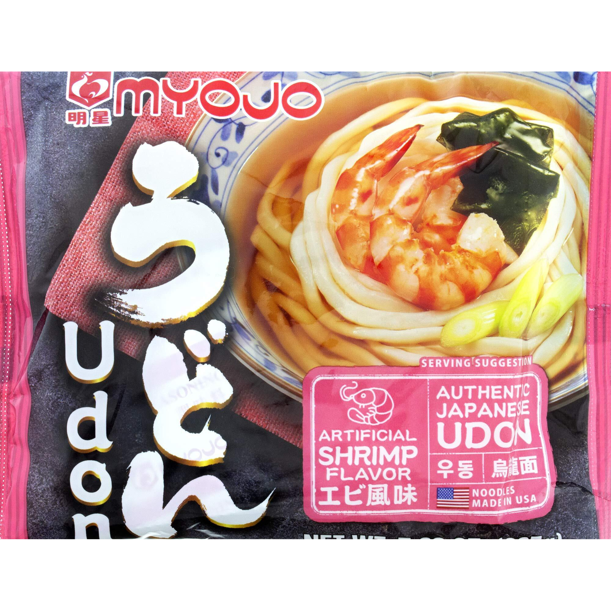 Myojo Udon Japanese Style Noodles With Soup Base, Shrimp Flavor, 7.23 Ounce (Pack Of 15)