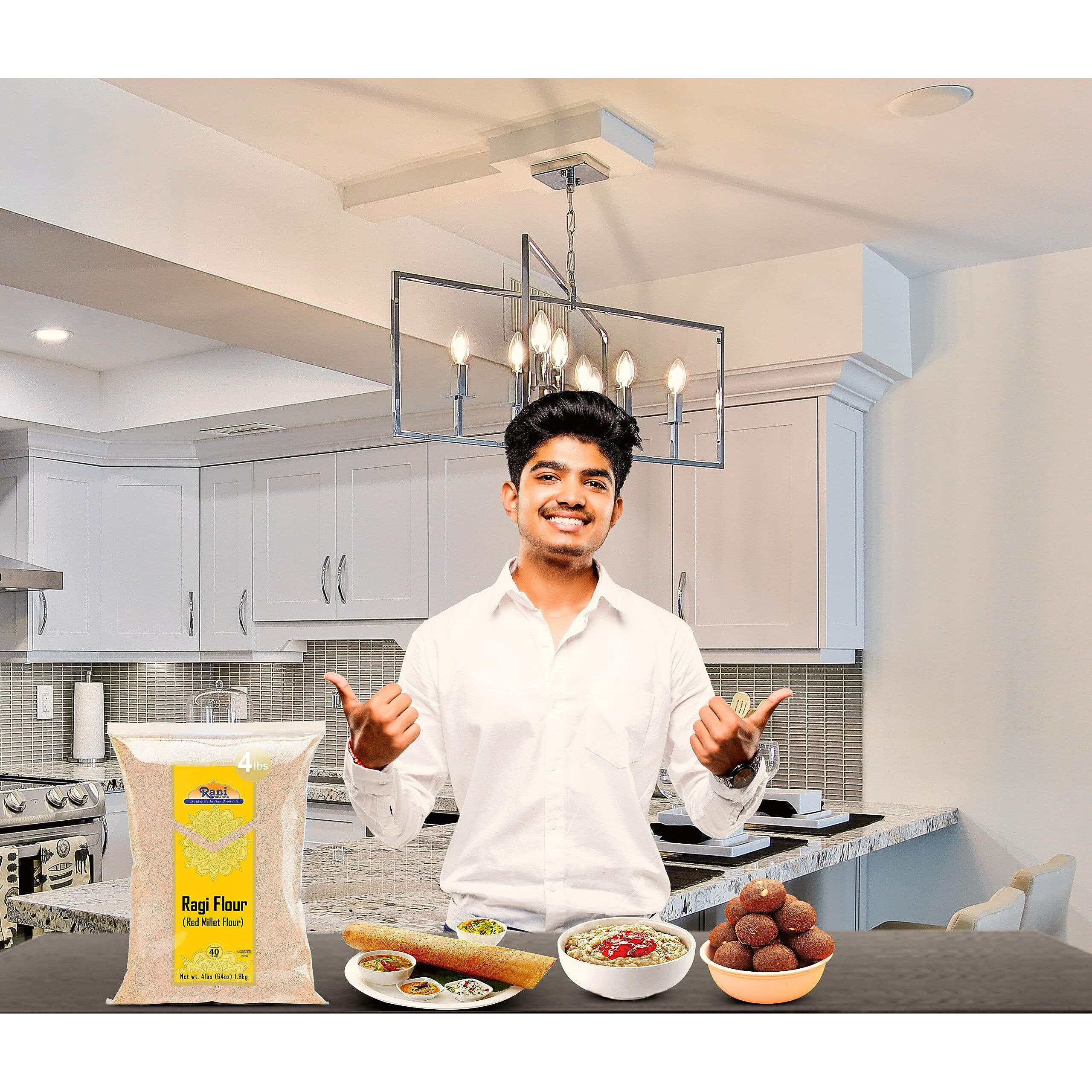 Rani Ragi (Finger Millet) Flour 64Oz (4Lbs) 1.81Kg Bulk ~ All Natural | Vegan | Gluten Friendly | Non-Gmo | Kosher | Indian Origin