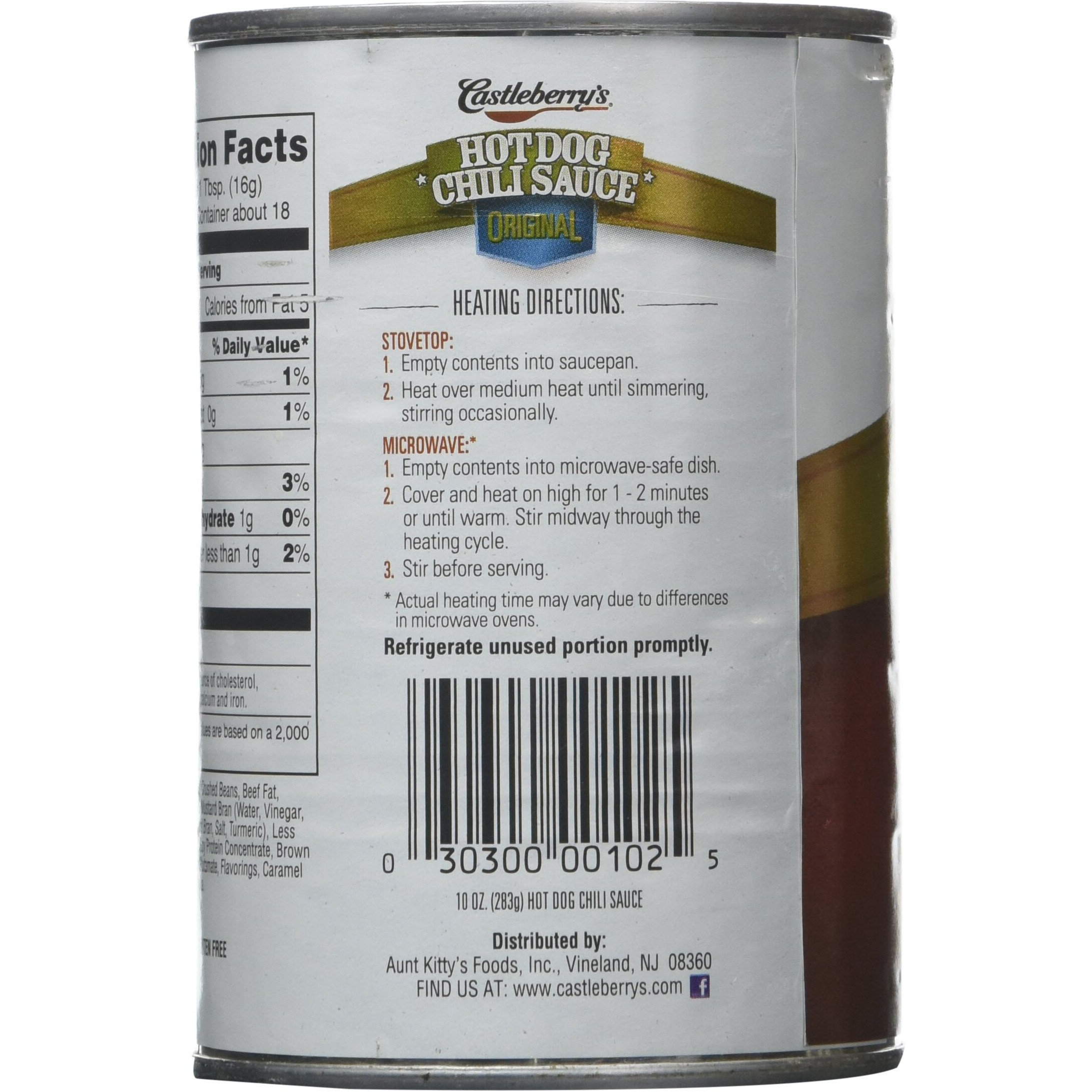 Castleberry's Original Hot Dog Chili Sauce (10 Oz Cans) 3 Pack