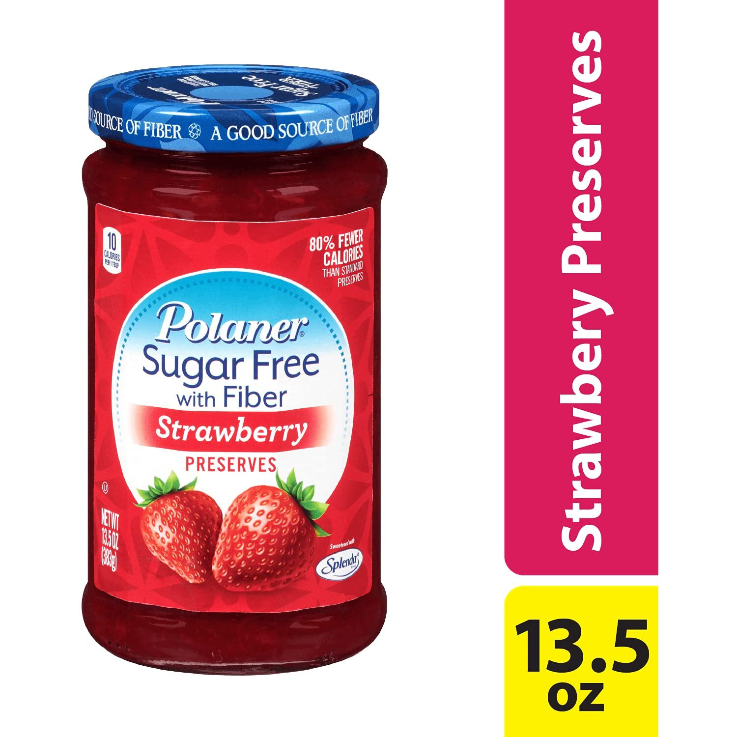 Polaner Sugar-Free Strawberry Preserves With Fiber, 13.5 Ounce