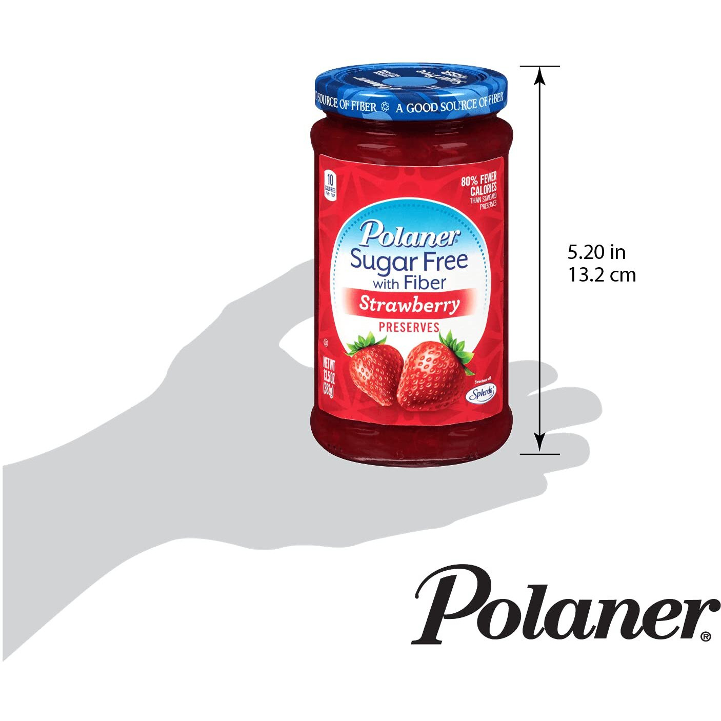Polaner Sugar-Free Strawberry Preserves With Fiber, 13.5 Ounce