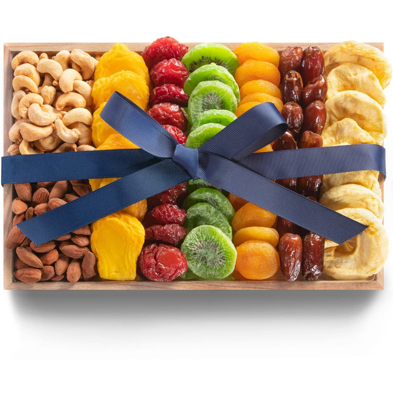 Paradise Dried Fruit And Nuts Tray Gift For Mother's Day, Birthday, Thank You, Business, Friends And Family By Blue Bow Gourmet