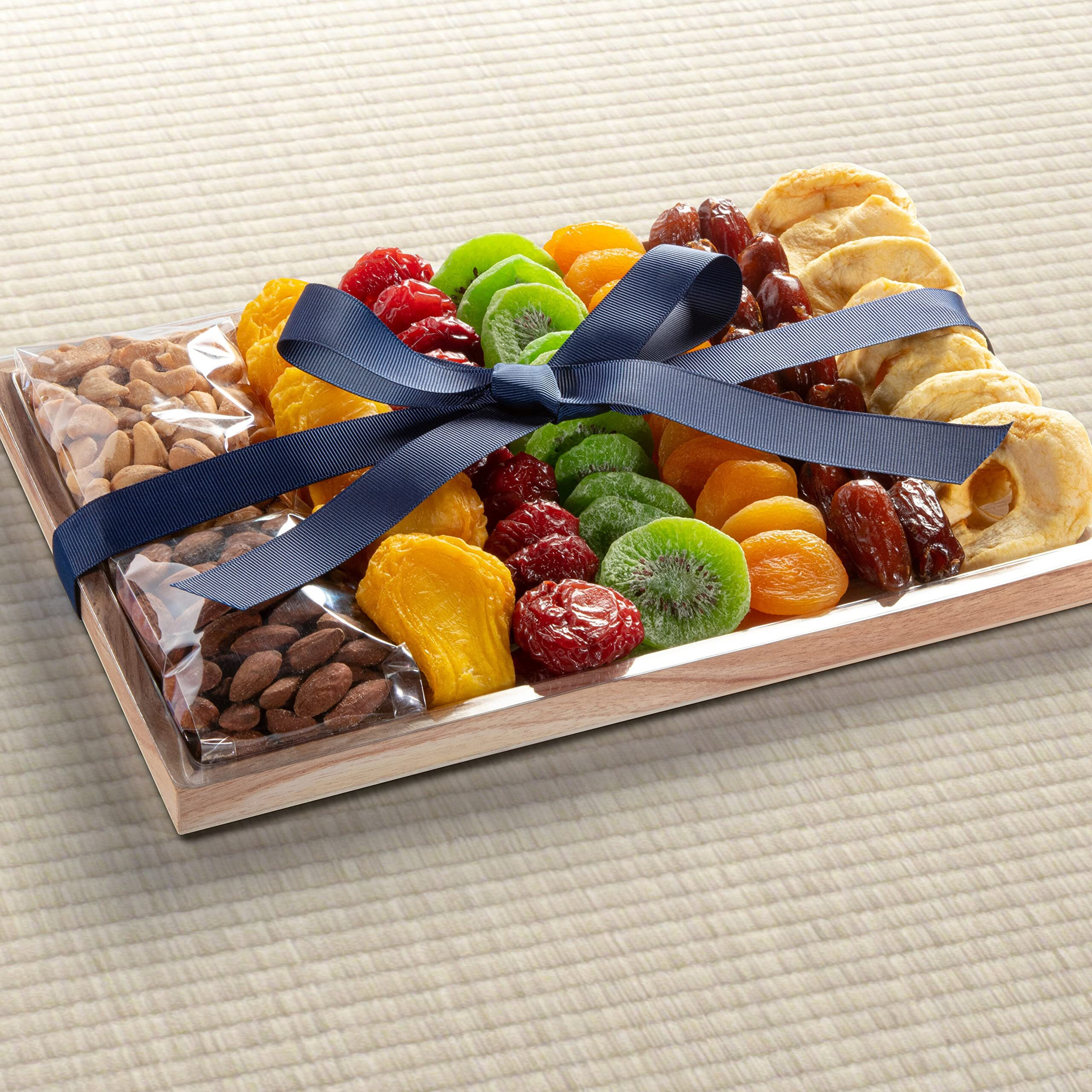 Paradise Dried Fruit And Nuts Tray Gift For Mother's Day, Birthday, Thank You, Business, Friends And Family By Blue Bow Gourmet