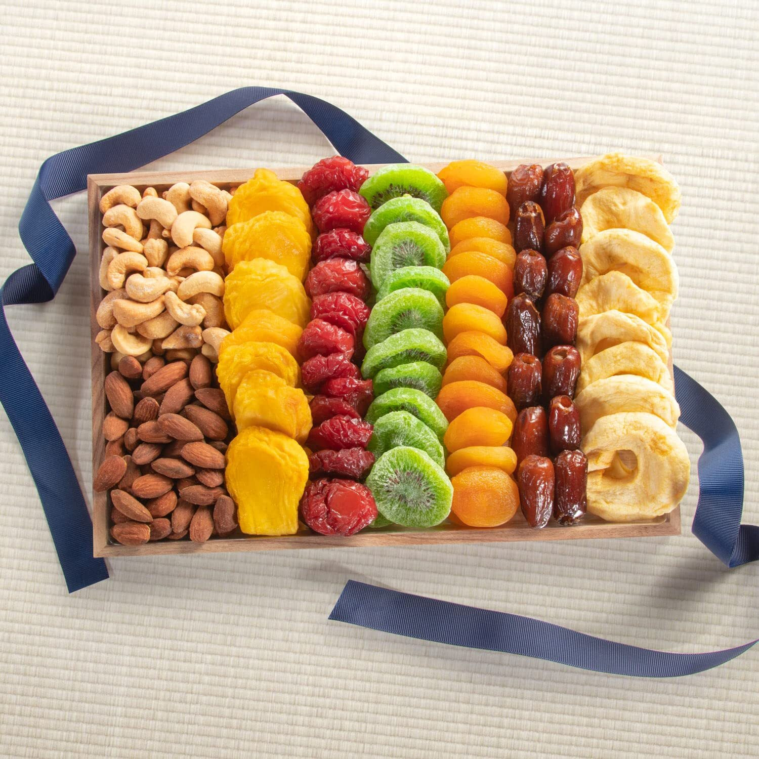 Paradise Dried Fruit And Nuts Tray Gift For Mother's Day, Birthday, Thank You, Business, Friends And Family By Blue Bow Gourmet