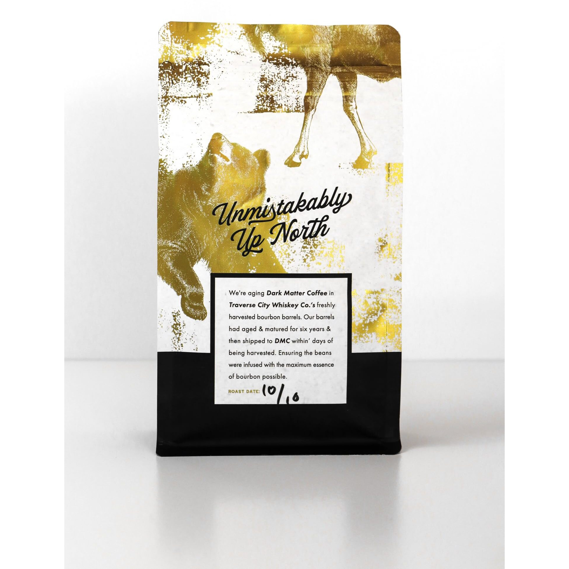 Traverse City Whiskey Co. Barrel Aged Coffee | Stillhouse Blend Aged In 10 Year Old Bourbon Barrels | Medium Roasted Beans For A Bold And Smooth Taste | 12Oz