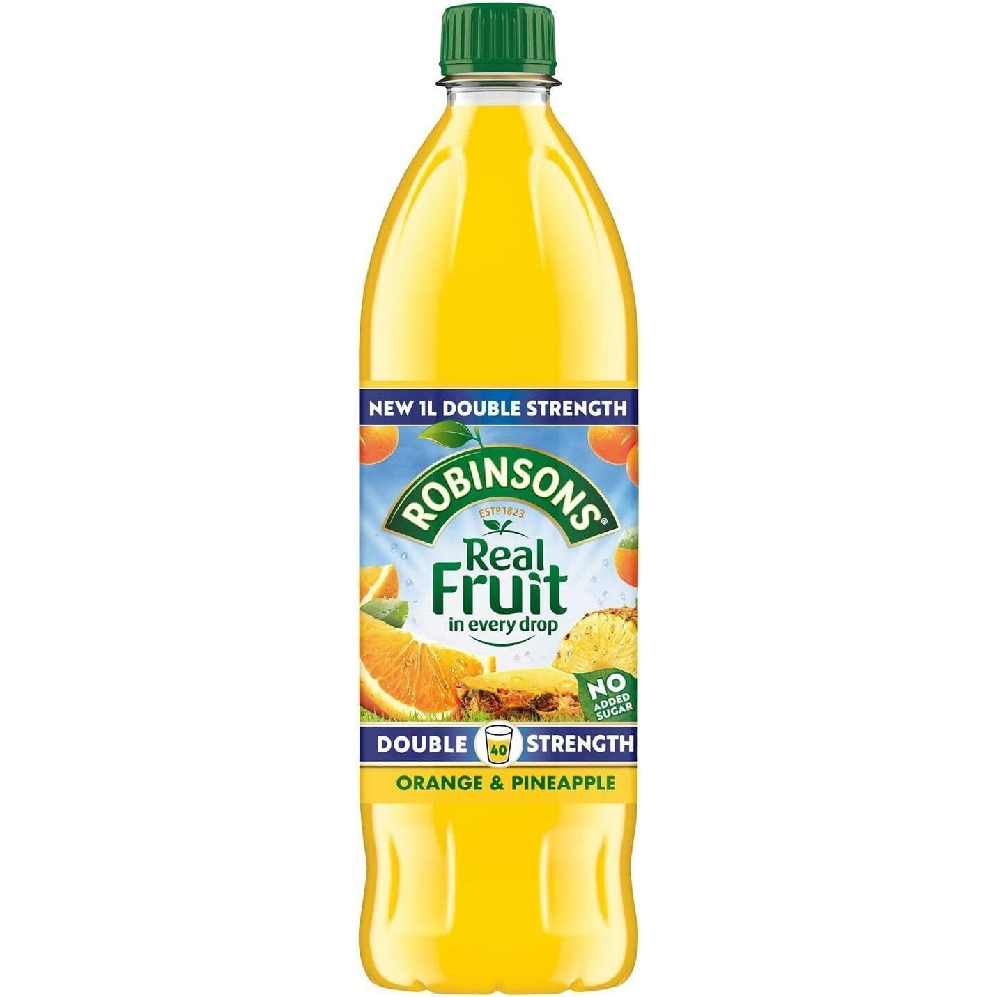 Robinsons Double Strength Orange & Pineapple Fruit Squash No Added Sugar 1000Ml