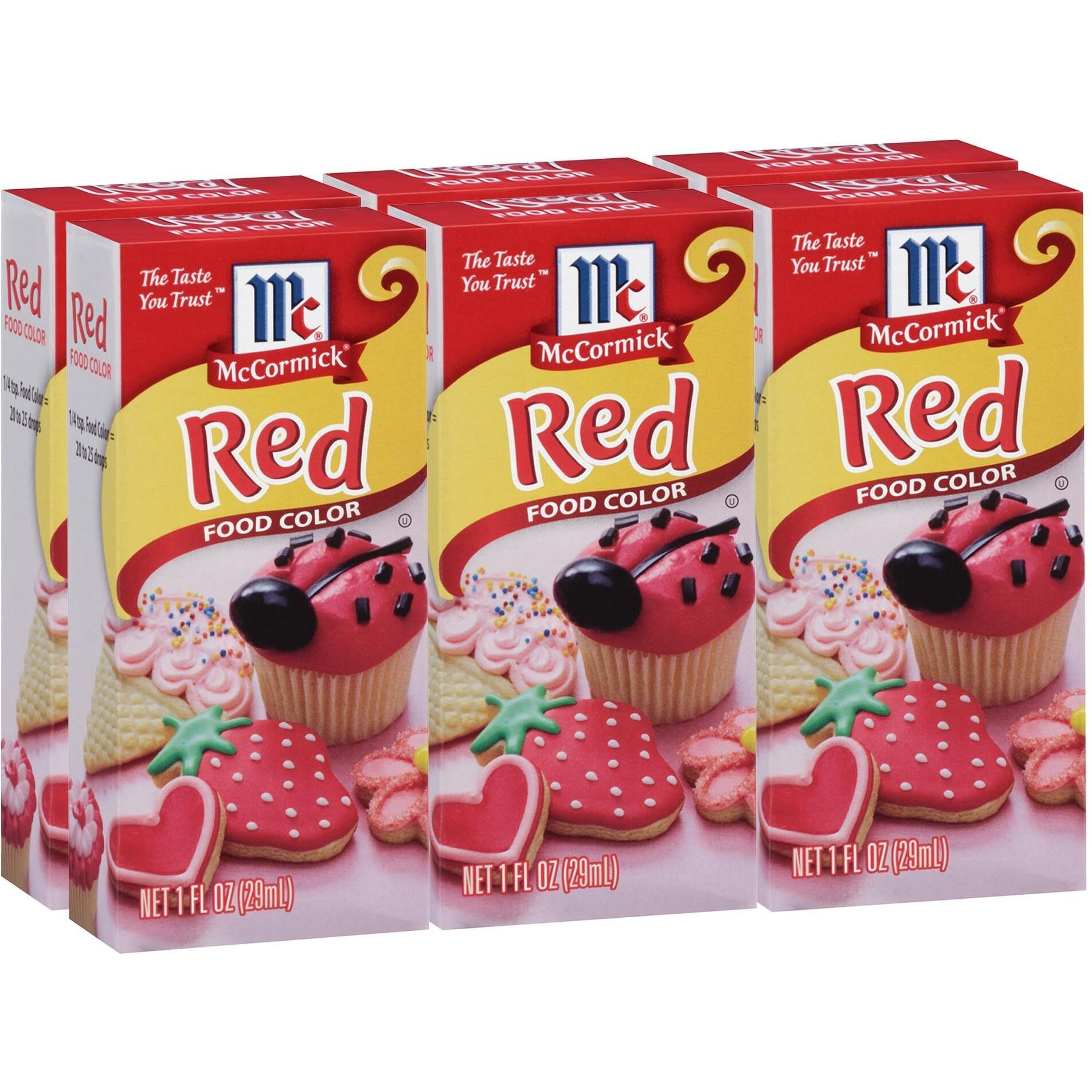 Mccormick Red Food Color, 1 Fl Oz (Pack Of 6)