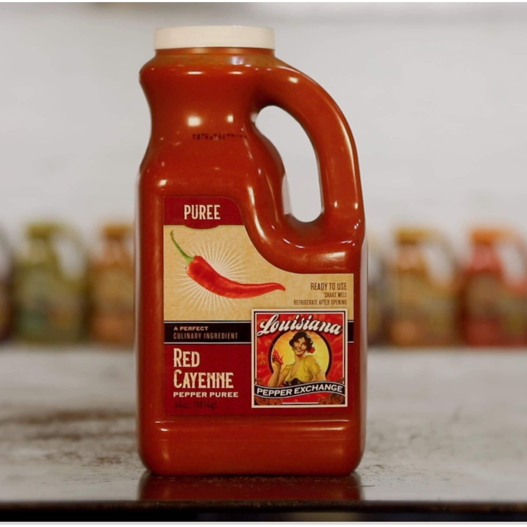 Cayenne Pepper - Louisiana Pepper Exchange - Fresh Pepper Replacement. Save Time And Money In The Kitchen, No More Food Waste. 64 Ounces, Perfect For Professional Chefs And Kitchens, Food Trucks, Catering, And Big Parties. Great For Seafood, Shrimp, And Crab Boils - Spice, Heat And Authentic Pepper Flavor