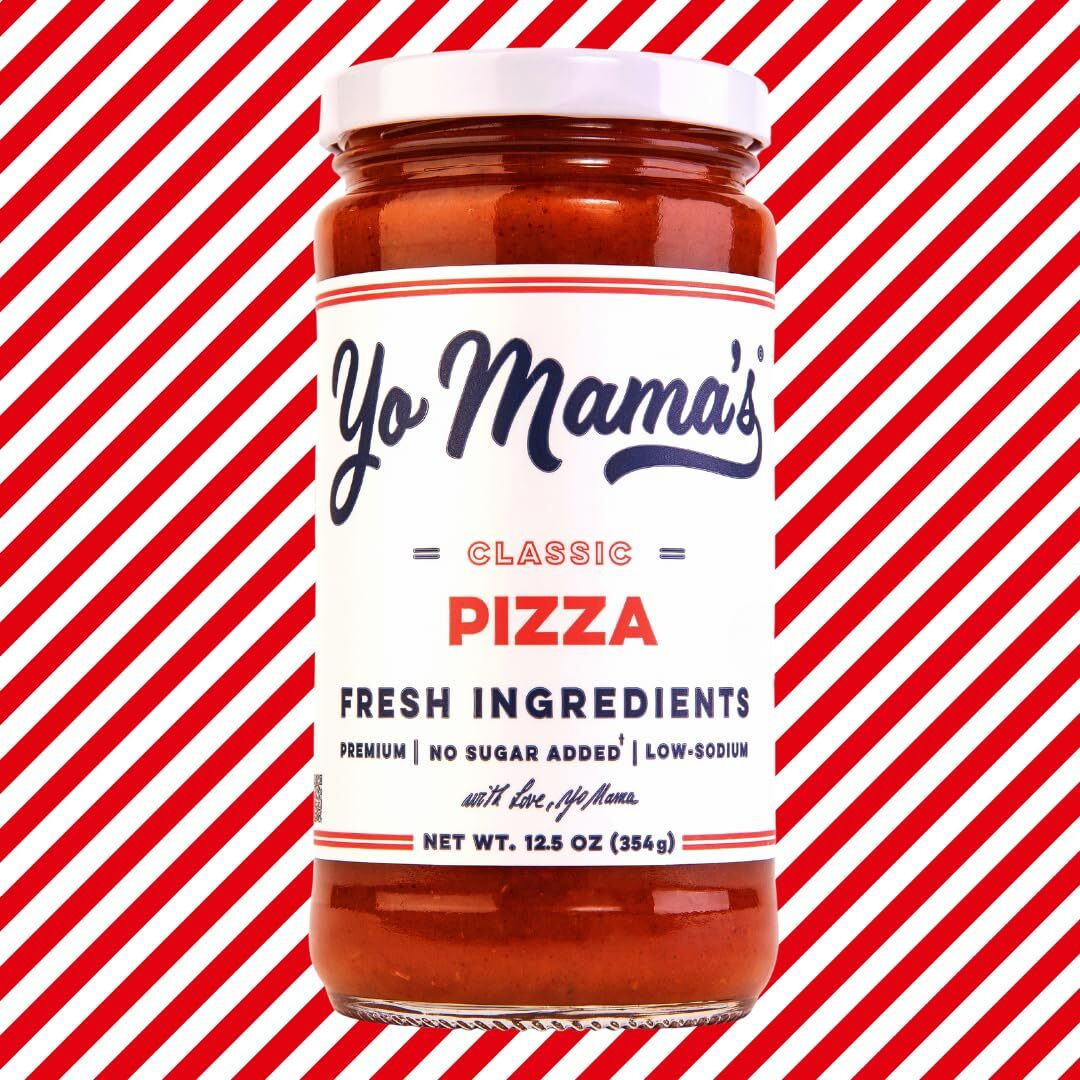 Yo Mama's Foods Keto Classic Pizza Sauce - Pack Of (1) - No Sugar Added, Low Carb, Vegan, Gluten Free, Paleo Friendly, And Made With Fresh Non-Gmo Tomatoes