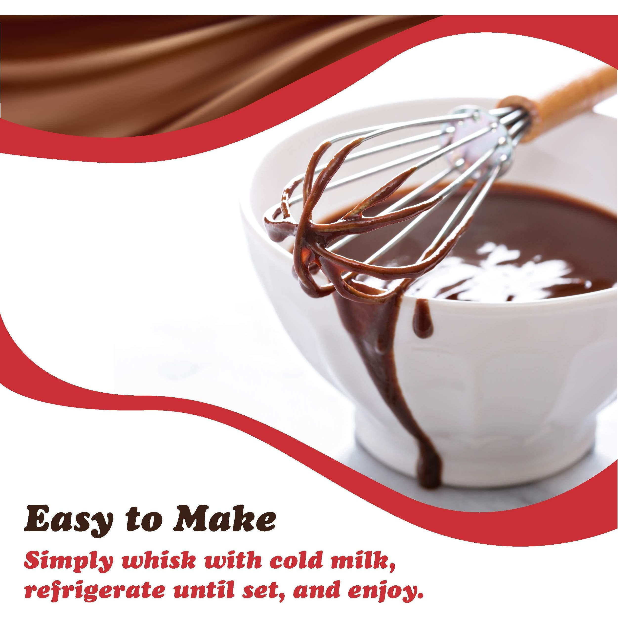 Dove Dark Chocolate, Rich Indulgent Pudding Mix And Pie Filling, 4 Servings Per Box, Kosher, 3.34 Oz, 12 Count