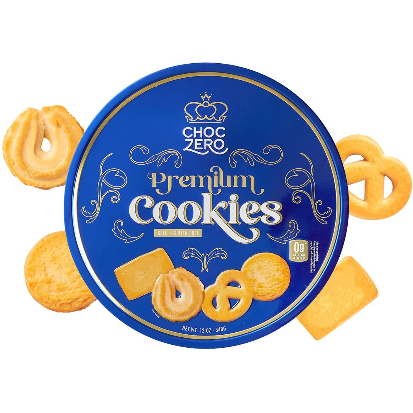 Choczero Keto Butter Cookies - Sugar Free Danish Shortbread Gift - Gluten Free, Low Carb, 12 Ounce (Pack Of 1)