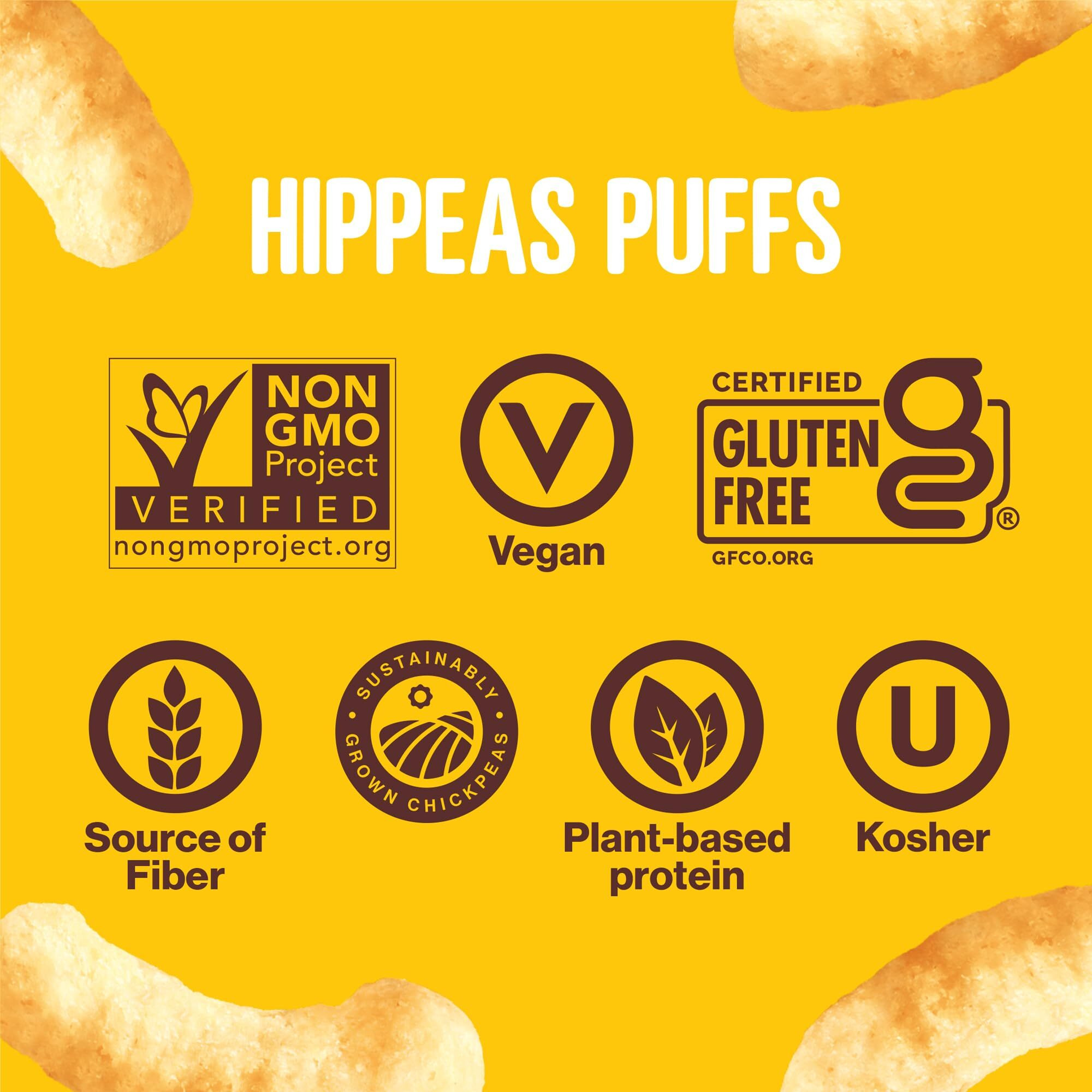 Hippeas Chickpea Puffs, Variety Pack Vegan White Cheddar, Nacho Vibes, Barbecue, Sriracha, 0.8 Ounce (Pack Of 18), 3G Protein, 2G Fiber, Vegan, Gluten-Free, Crunchy, Plant Protein Snacks