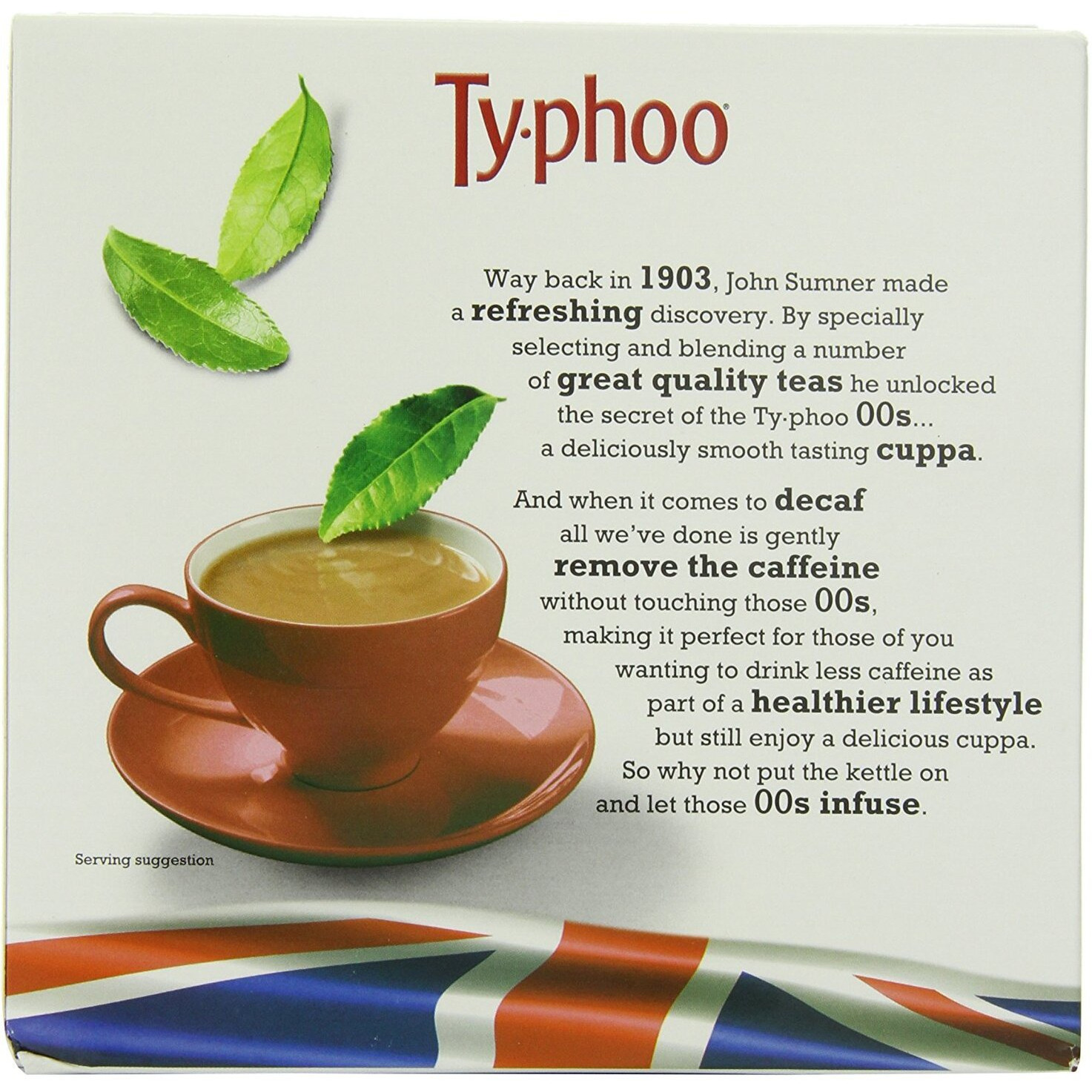 Typhoo British Tea, Decaf, Foil Fresh Teabags, 80 Count 160G