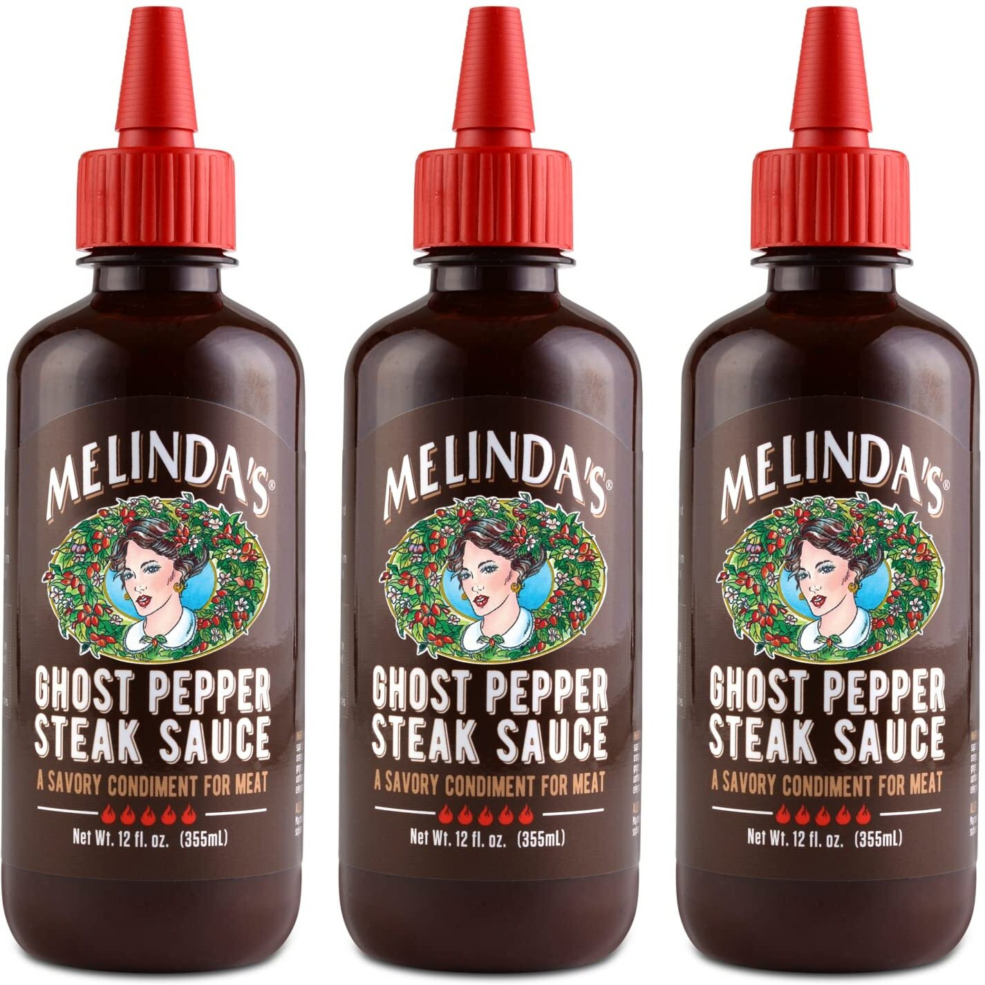 Melinda's - Ghost Pepper Steak Sauce - 12Oz, 3Pck