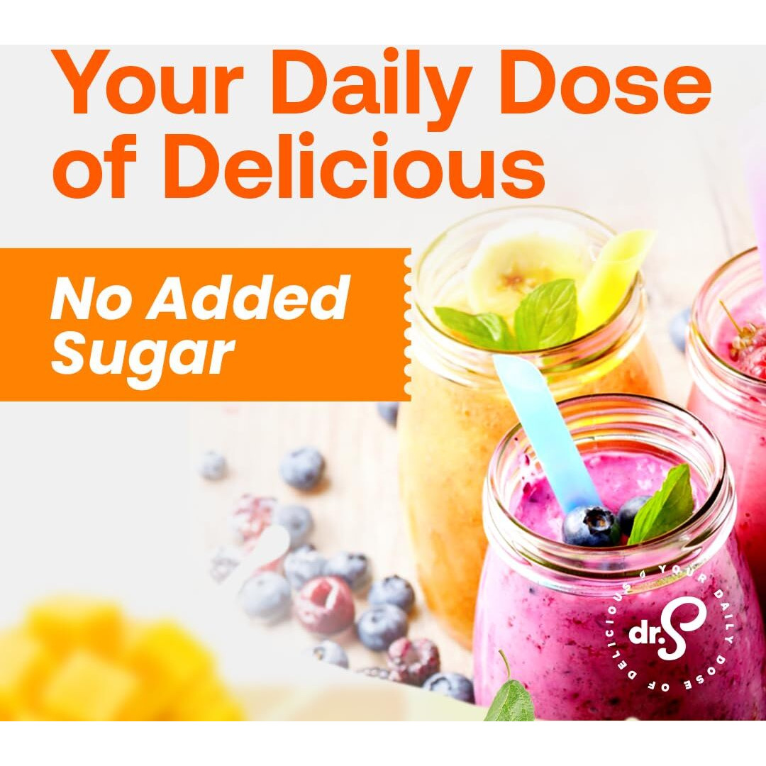 Dr. Smoothie 100% Crushed Mango | Delicious Healthy Smoothie Drink Mix | Rich, Creamy, & Sweet Fruit Juice Concentrate, Gluten Free, No Added Sugar, No Preservatives | 46 Oz