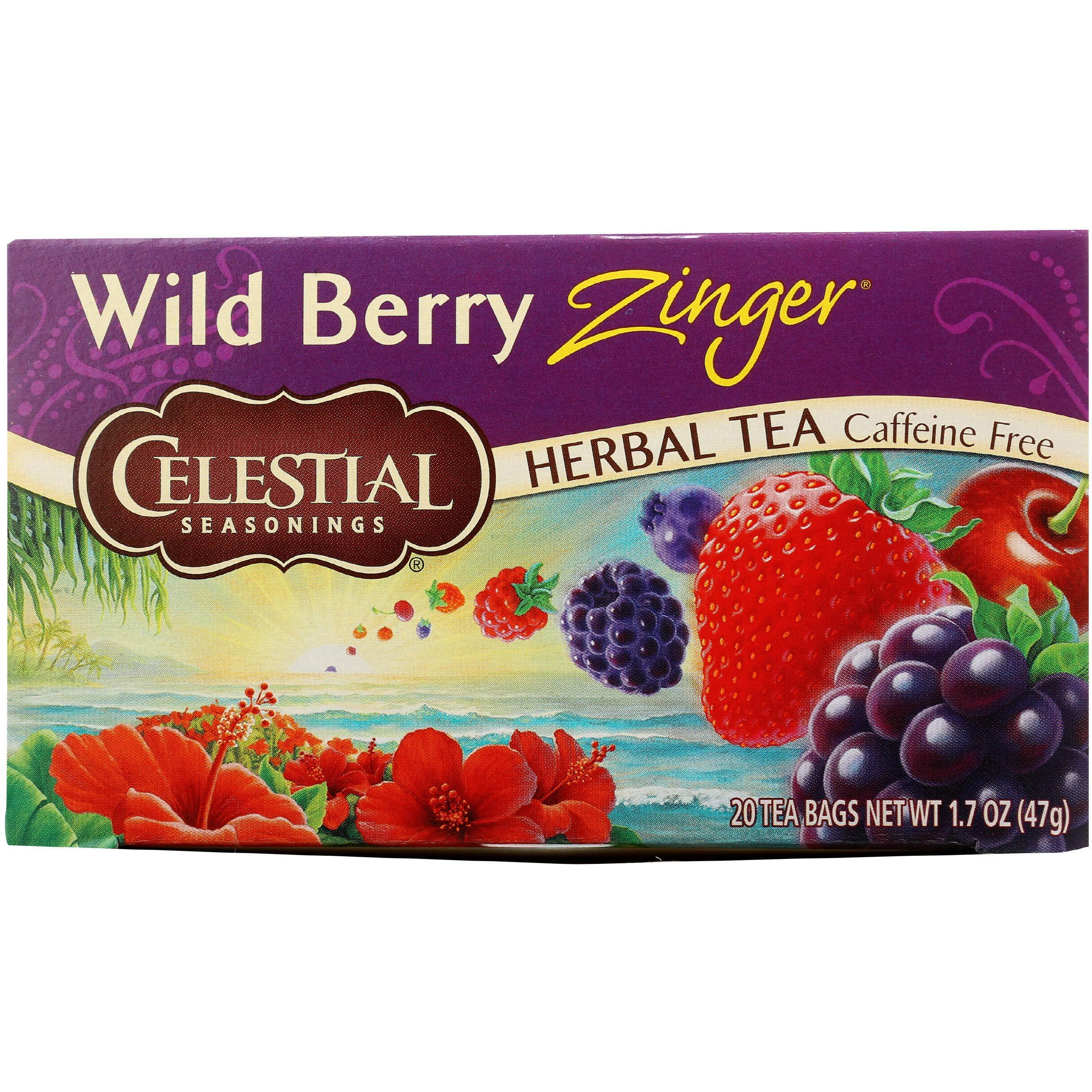 Celestial Seasonings Wild Berry Zinger Tea Bags - 20 Ct