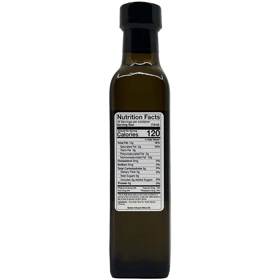 In Love Gourmet Extra Virgin Olive Oil Butter Natural Flavor Infused Gourmet Olive Oil 250Ml/8.5Oz Awesome Buttery Flavored Extra Virgin Olive Oil.