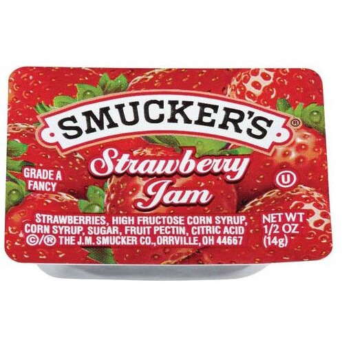 Smucker's Strawberry Jam, 0.5 Ounce (Pack Of 200)