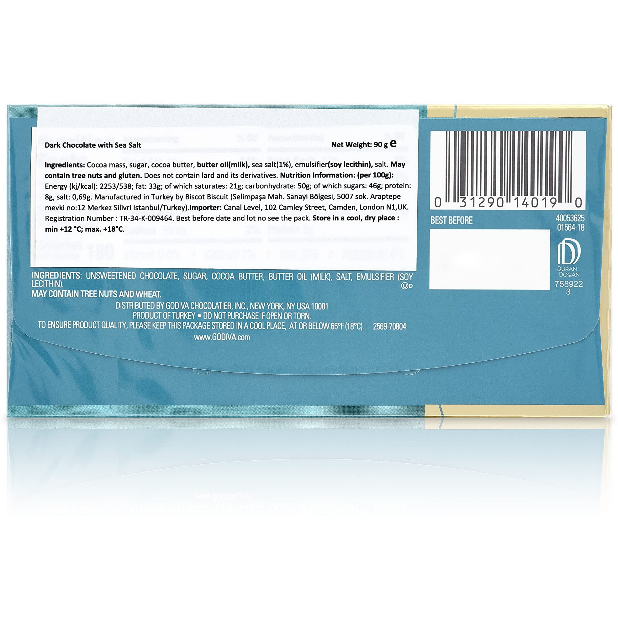 Godiva Signature Sea Salt Dark Chocolate Mini Bars - 3.1Oz