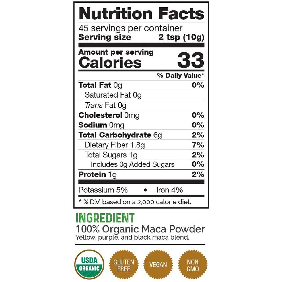Herbazest Maca Powder Organic - 1 Lb - Usda Certified, Vegan & Gluten Free Superfood - Perfect For Smoothies, Juices, Baking, Yogurt & Cereal