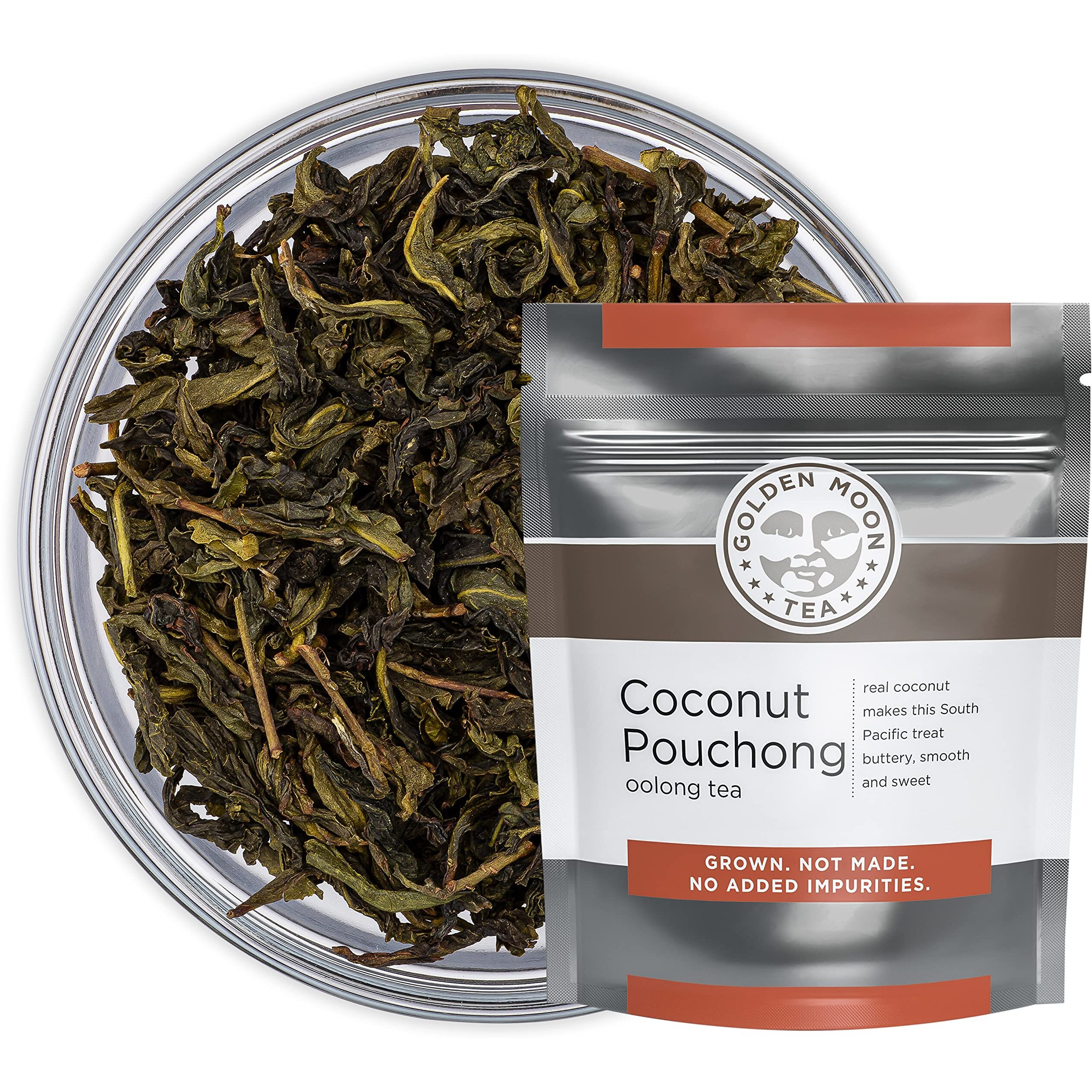 Golden Moon Tea Coconut Pouchong Green Tea - Loose Leaf, Non Gmo - Half Pound (96 Servings)