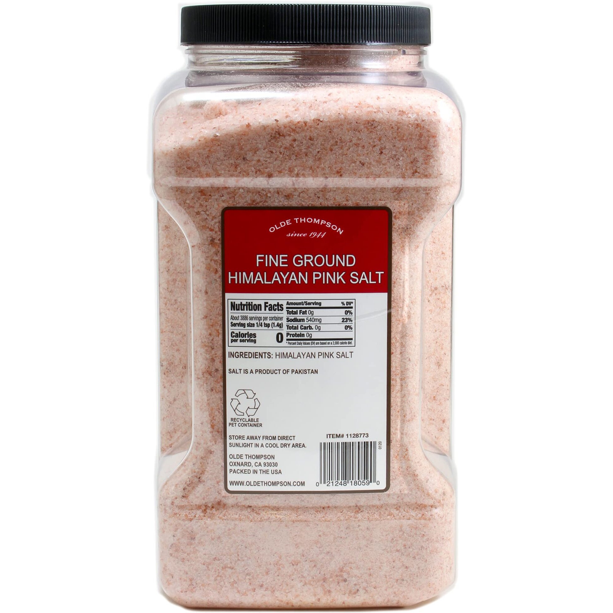 Olde Thompson Fine Ground Himalayan Pink Salt, 12Lbs, Bulk Size