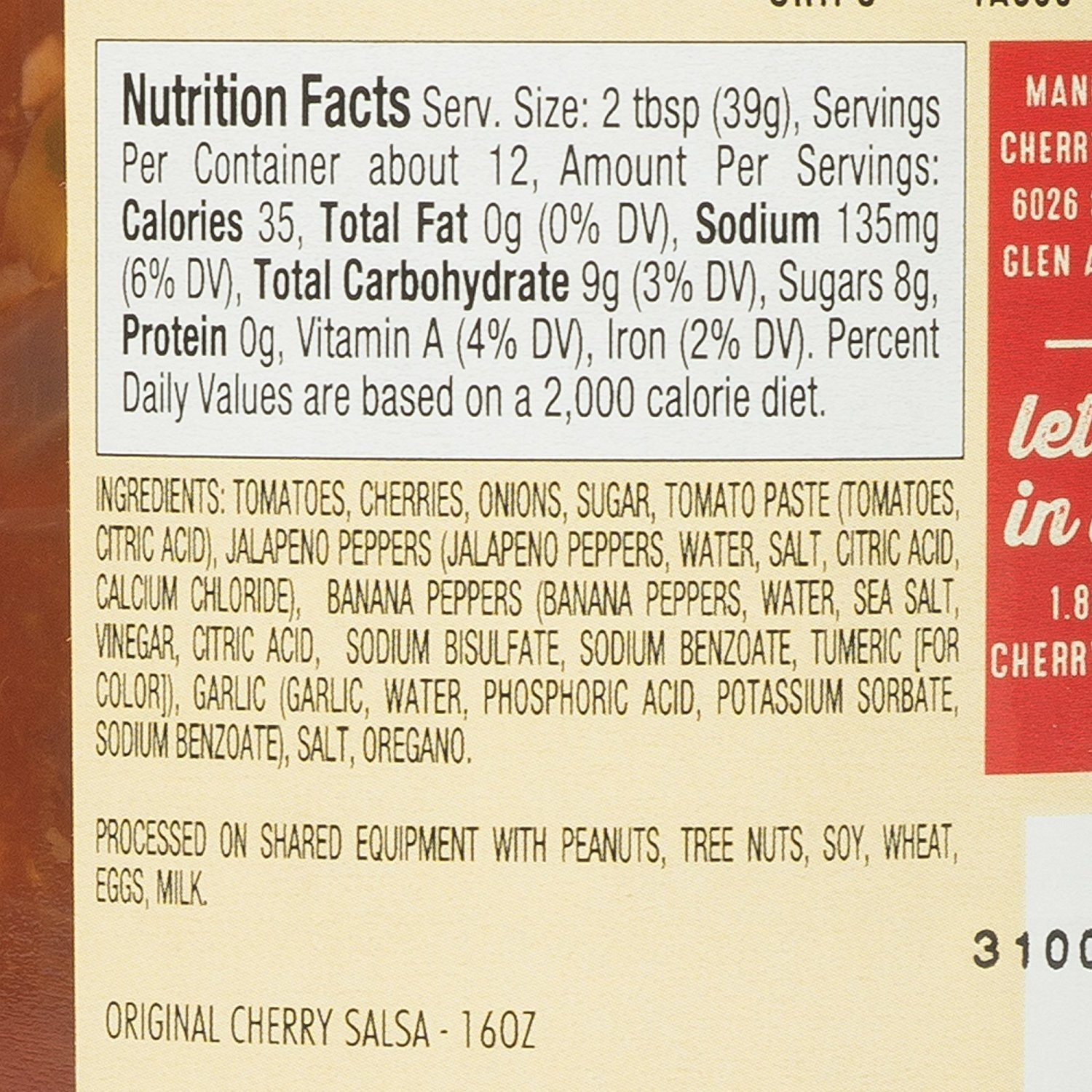 Cherry Republic Original Cherry Salsa - Medium Heat Salsa Mix With Authentic Michigan Cherries - Sweet & Spicy Fruit Salsa - Works Great As A Recipe Ingredient & Dip - 16 Ounces