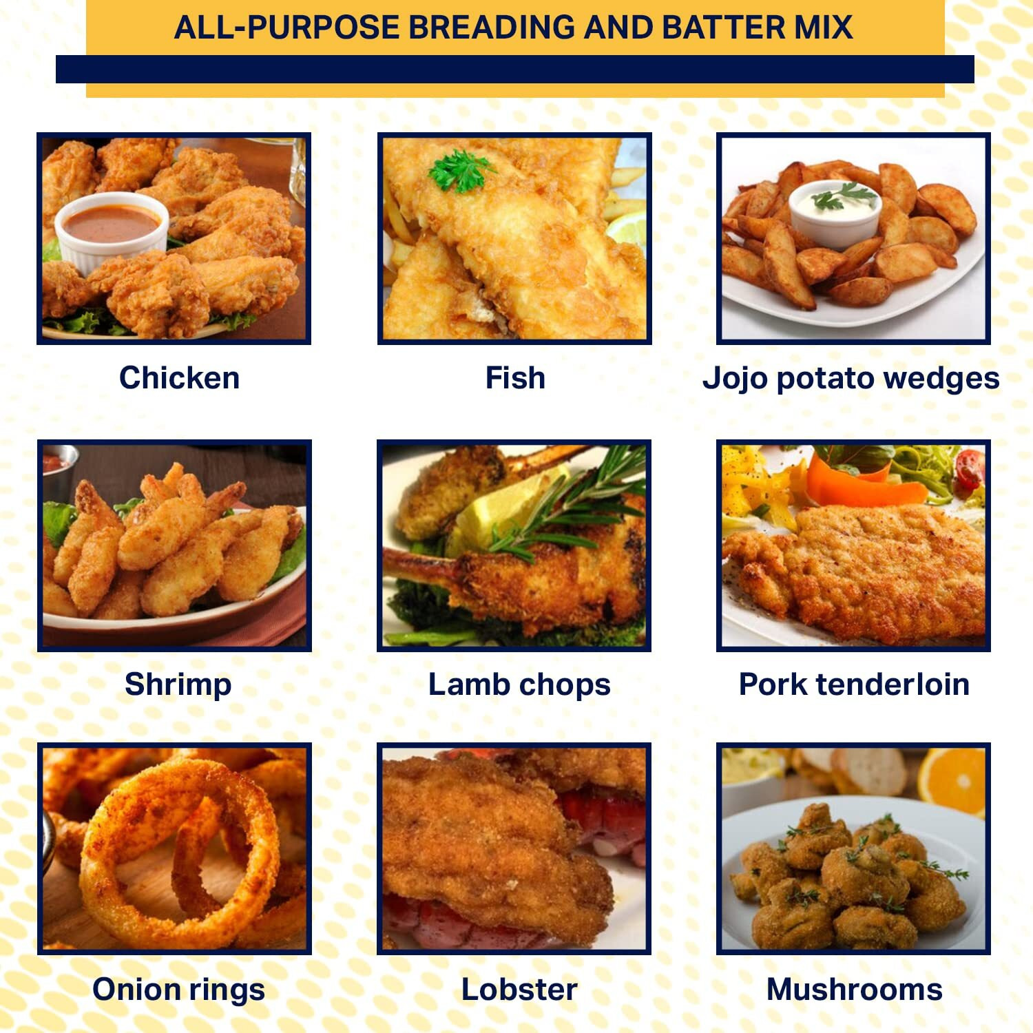 Flavor-Crisp All-Purpose Breading & Batter Mix For Chicken, Fish, Vegetables, Pork, Seafood, Shrimp & Other Meats - Seasoned Deep Fry Batter - Great For Air Fryer