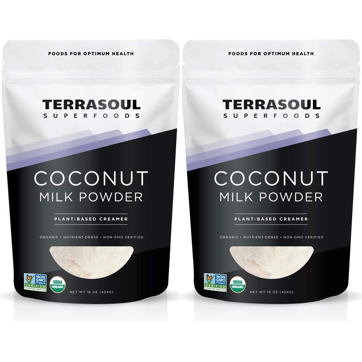 Terrasoul Superfoods Organic Coconut Milk Powder, 2 Lbs (2 Pack) - Plant-Based Creamer | Keto Friendly