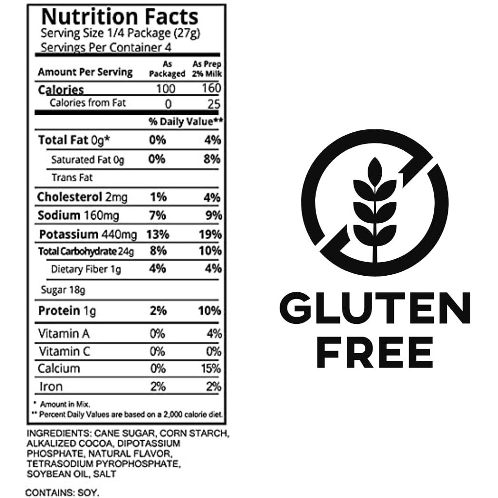 Simple Mixes Natural Instant Pudding Mix, Chocolate, 3.4 Ounce, Pack Of 6