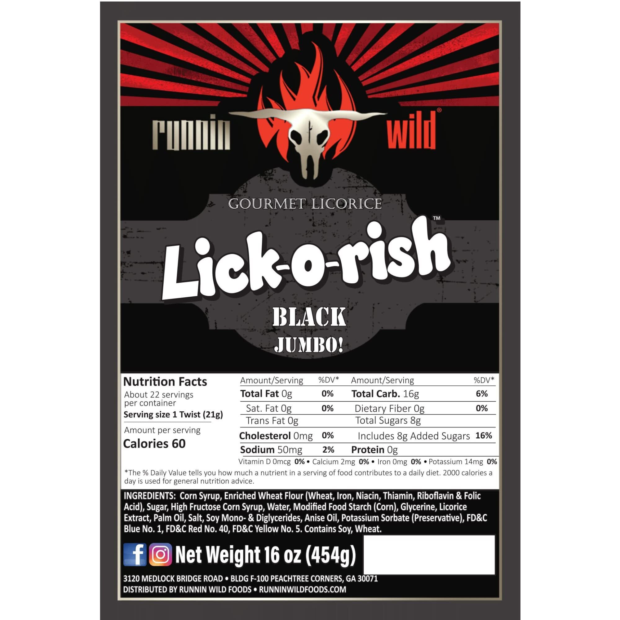 Black Licorice Candy | Lick-O-Rish 3 Pounds Total (Set Of 3 Bags, 1 Pound Each)