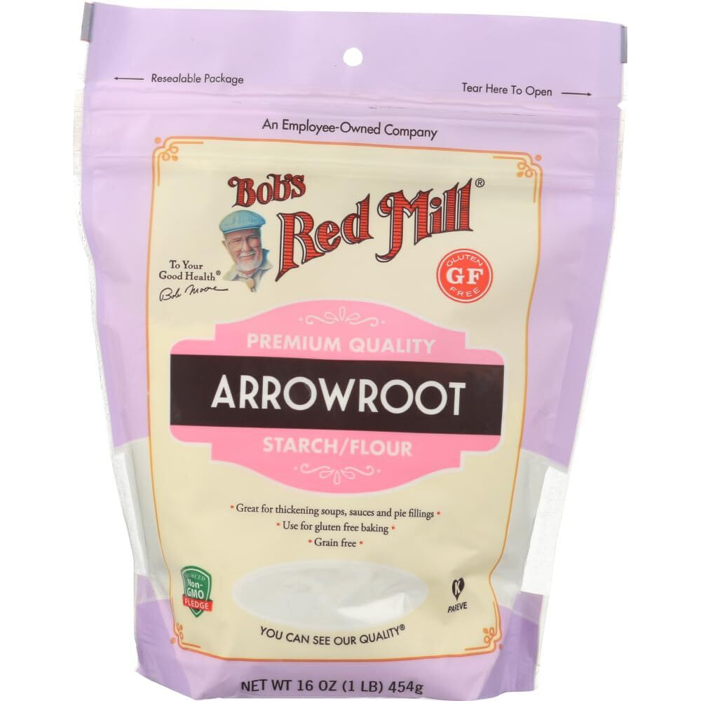 Bob's Red Mill Arrowroot Starch/Flour 2 Pack (16 Oz Each) - Gluten Free Cooking And Baking Thickener - 2 Pack Cornstarch Substitute (32 Oz Total)