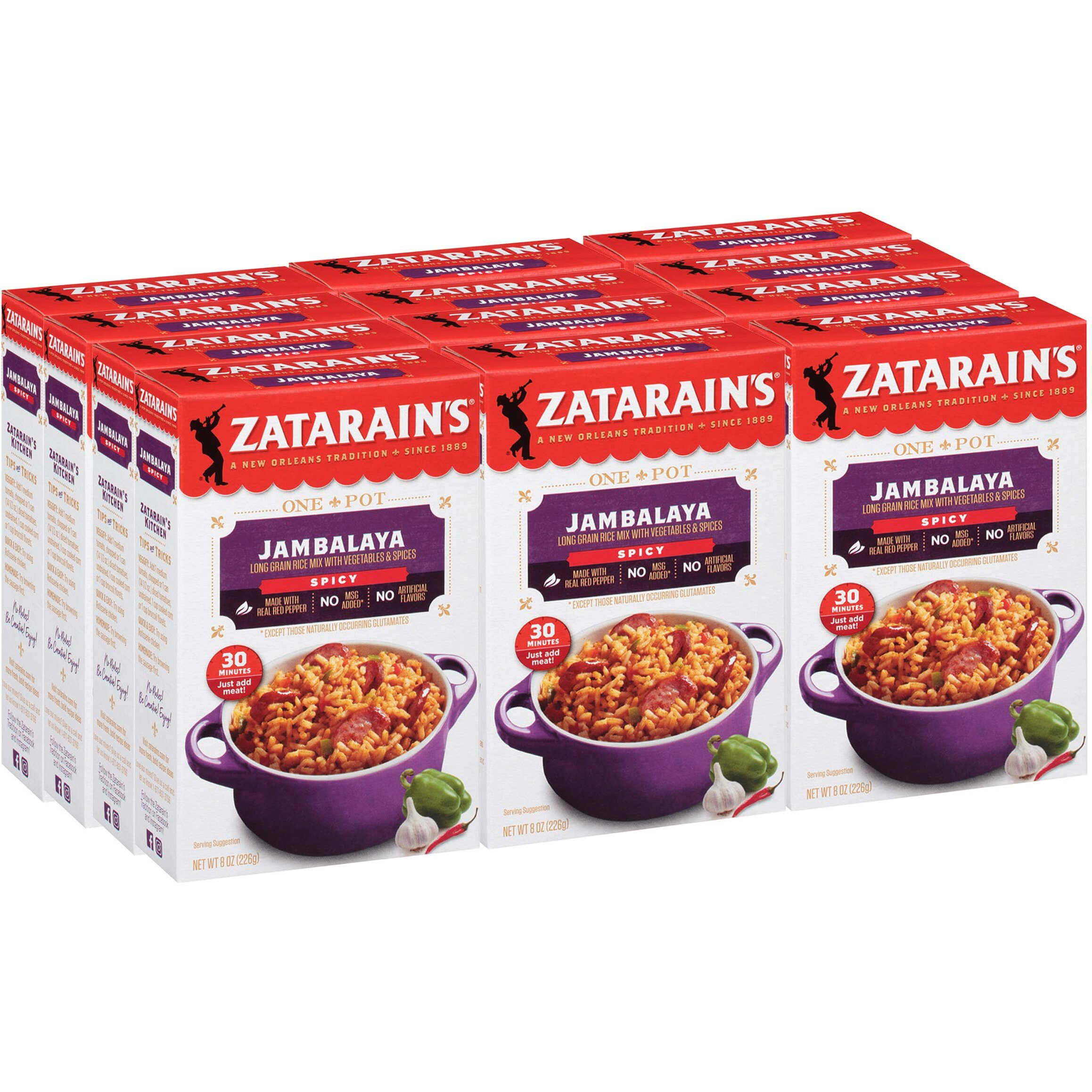 Zatarain's Spicy Jambalaya, 8 Oz (Pack Of 12)