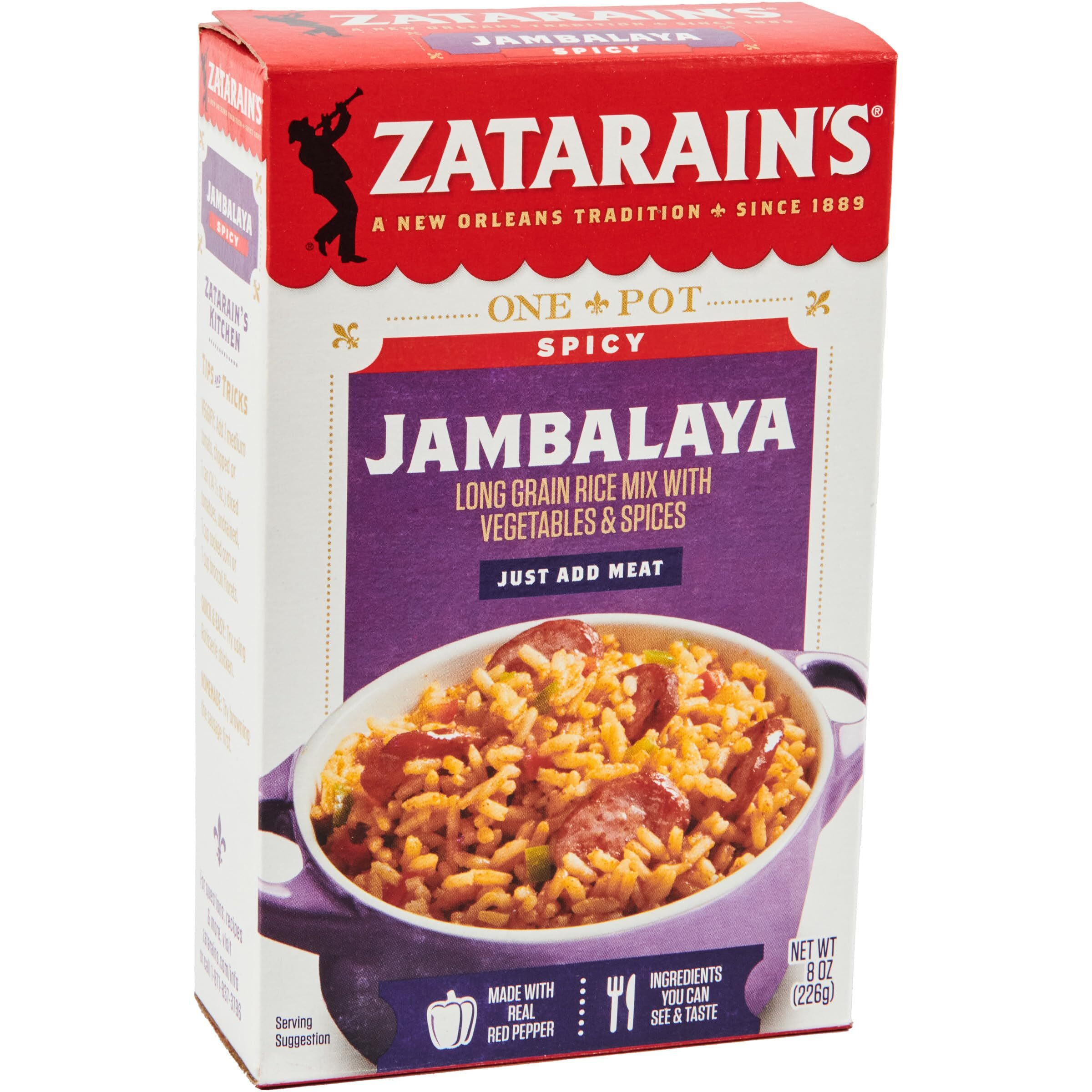 Zatarain's Spicy Jambalaya, 8 Oz (Pack Of 12)