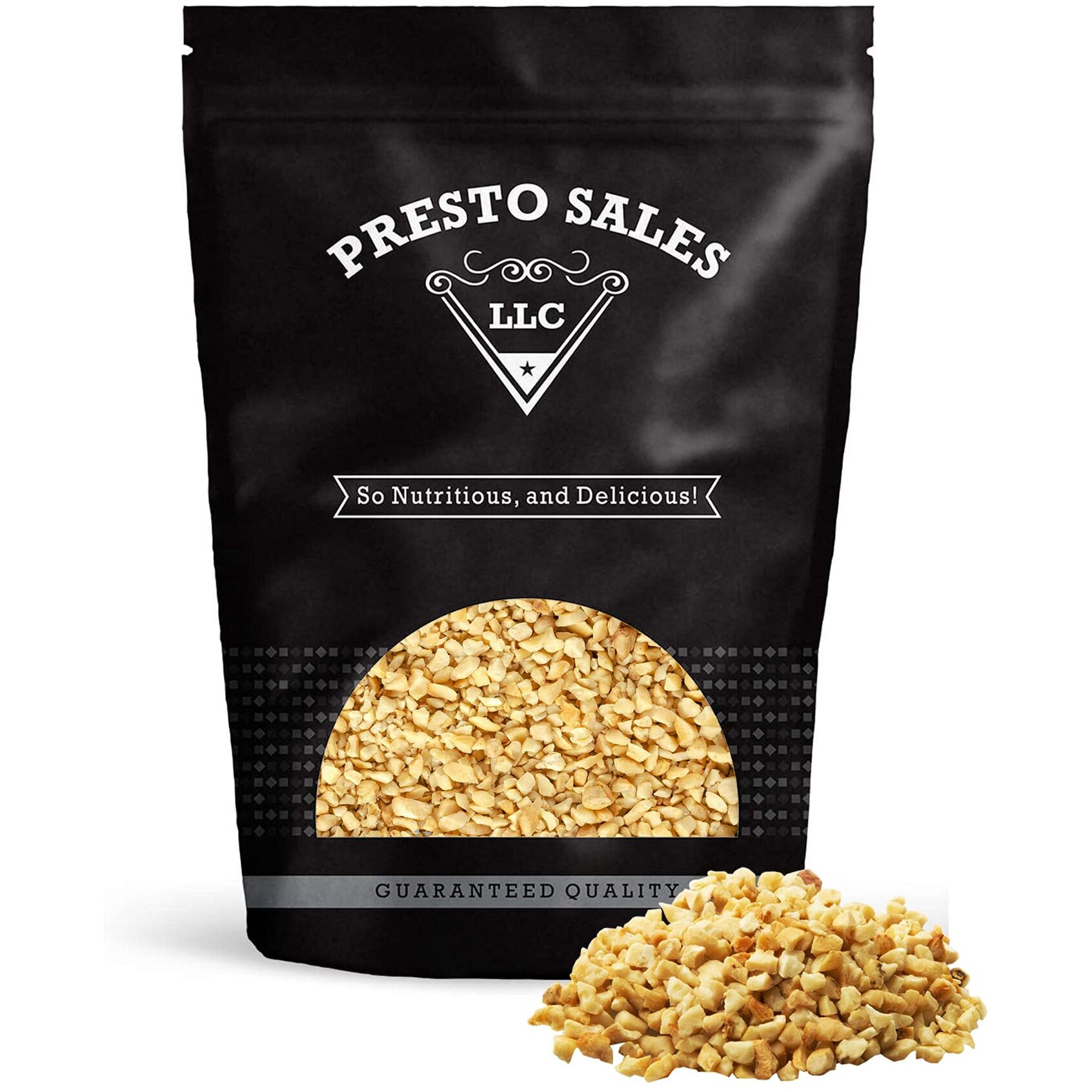 Cashews Fresh Quality Brazilian, Chopped Raw Nuts, Packed In 5 Lbs. (80 Oz.) Resealable Bag, Kind To Your Body, Healthy Protein, Vitamin & Mineral Nutritional Content, Vegan Snack By Presto Sales Llc