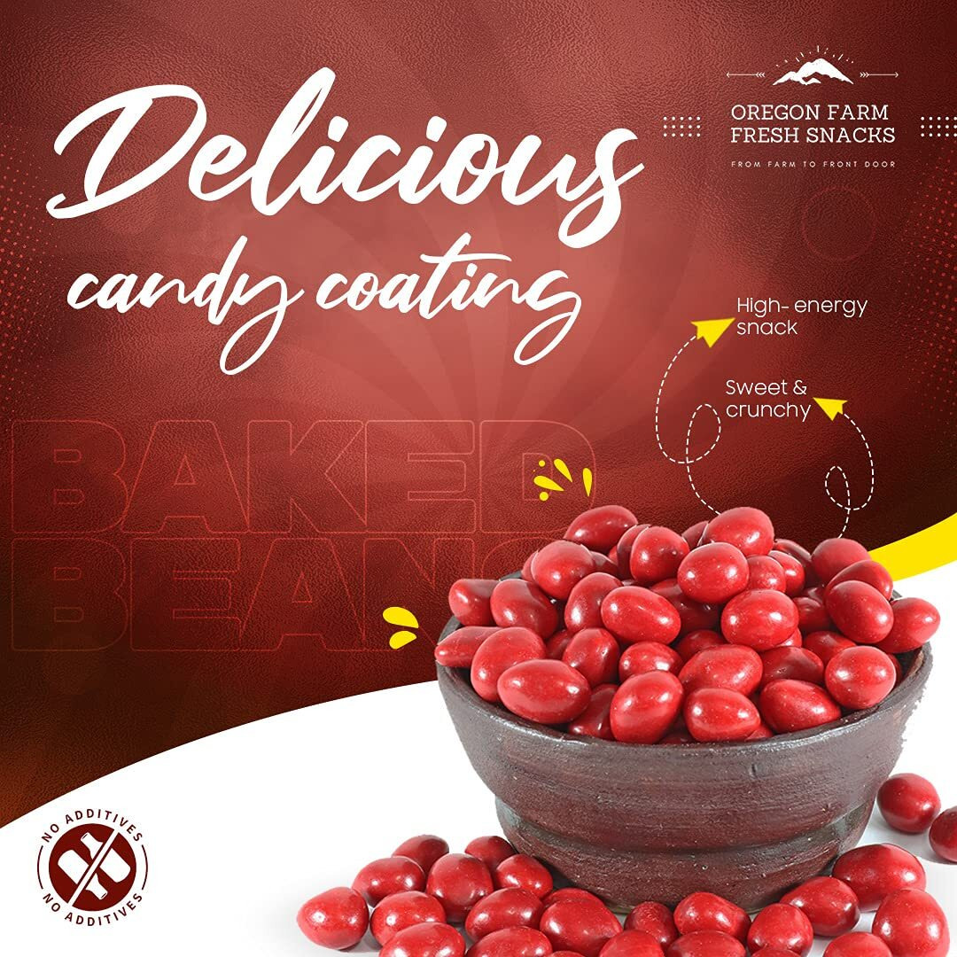 Oregon Farm Fresh Snacks Boston Baked Beans Candy Coated Peanuts Perfect For Snacks, Lunches, Movie, Game Nights, Candy Bowls, Buffets And Sporting Events - 2Lbs