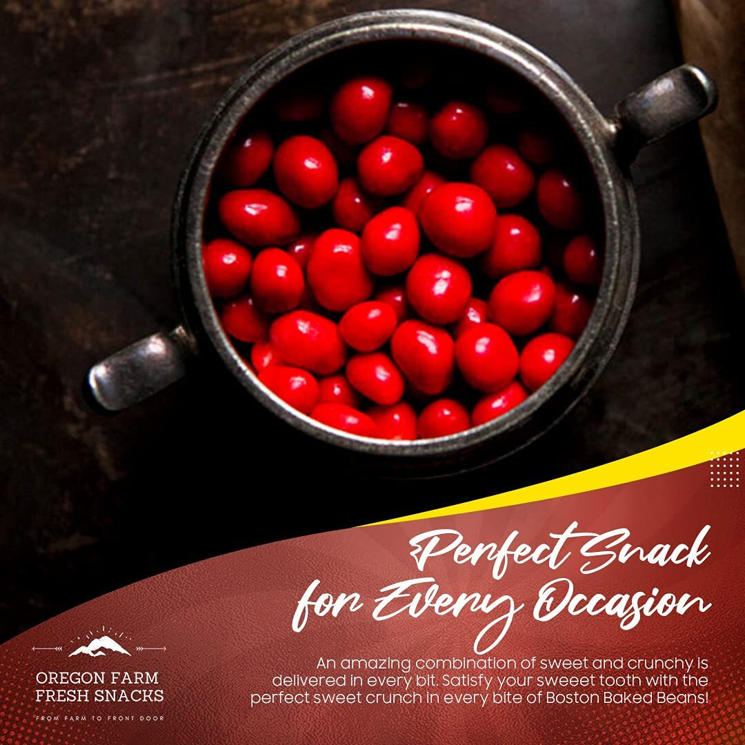 Oregon Farm Fresh Snacks Boston Baked Beans Candy Coated Peanuts Perfect For Snacks, Lunches, Movie, Game Nights, Candy Bowls, Buffets And Sporting Events - 2Lbs