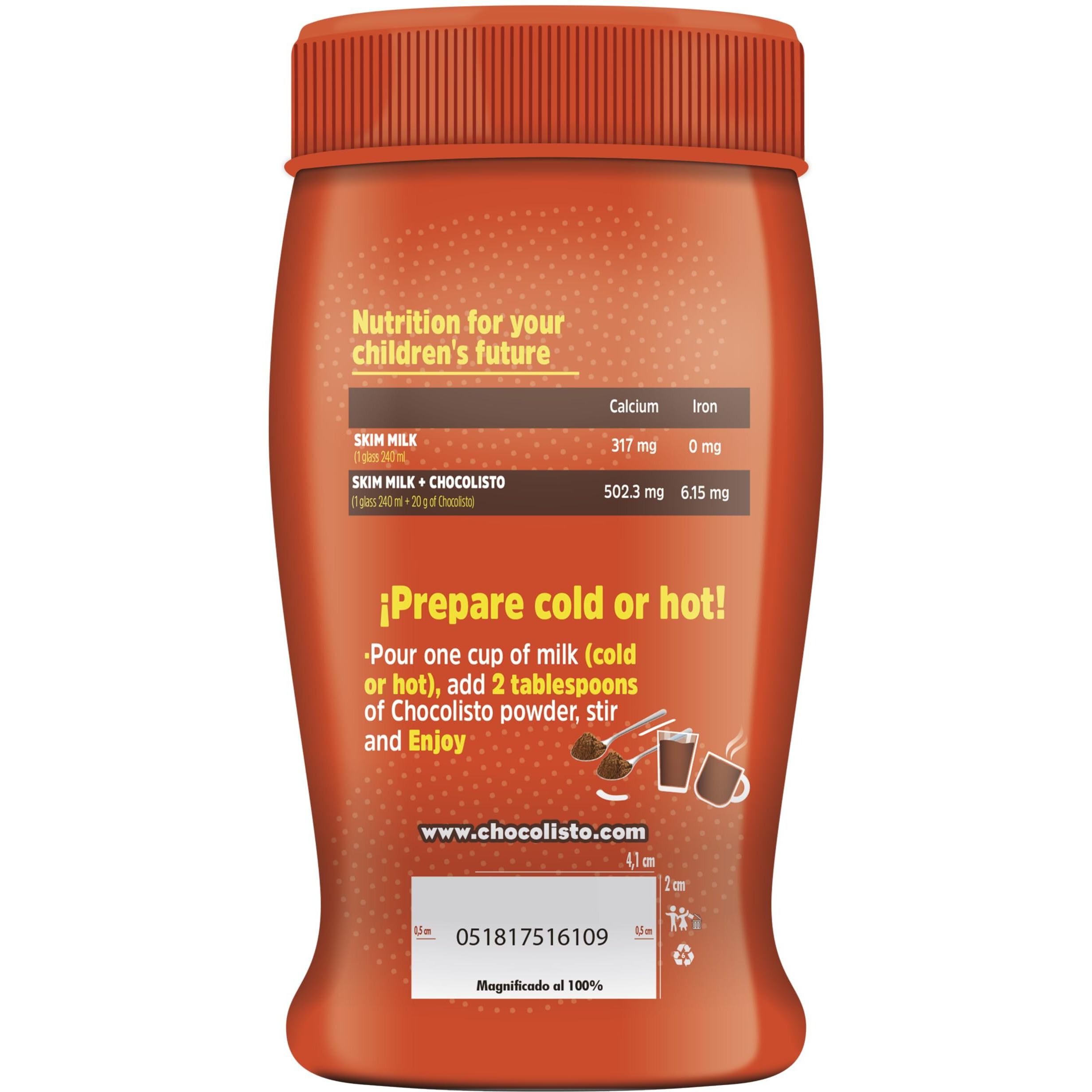 Chocolisto Instant Chocolate Powder Drink Mix | Delicious Chocolate Drink | Nutritious Breakfast | 10.5 Oz (Pack Of 1)