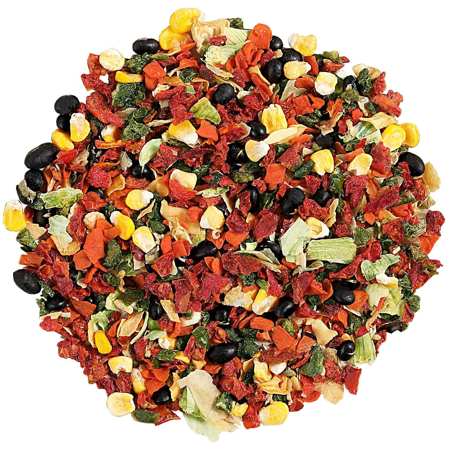 Yimi Dehydrated Freeze Dried Vegetables Mix, Homemade In Minutes Black Beans Tortilla Soup, Dry Veggie Flakes With Spicy Seasonings,For Cooking|Camping|School Lunch|Emergency Supply,16 Oz