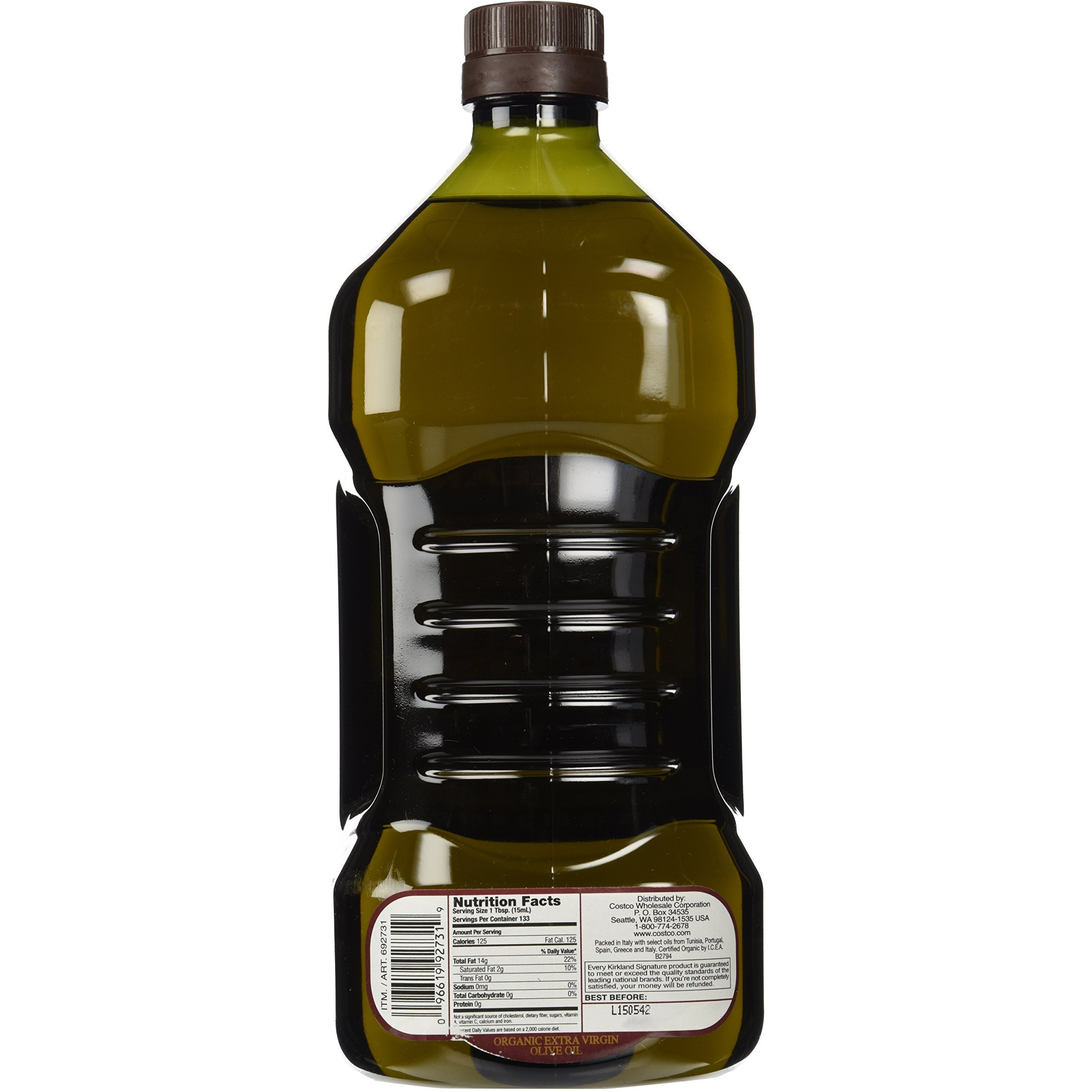 Kirkland Signature Organic Extra Virgin Olive Oil, 2 Liters (67.6 Fl Oz)