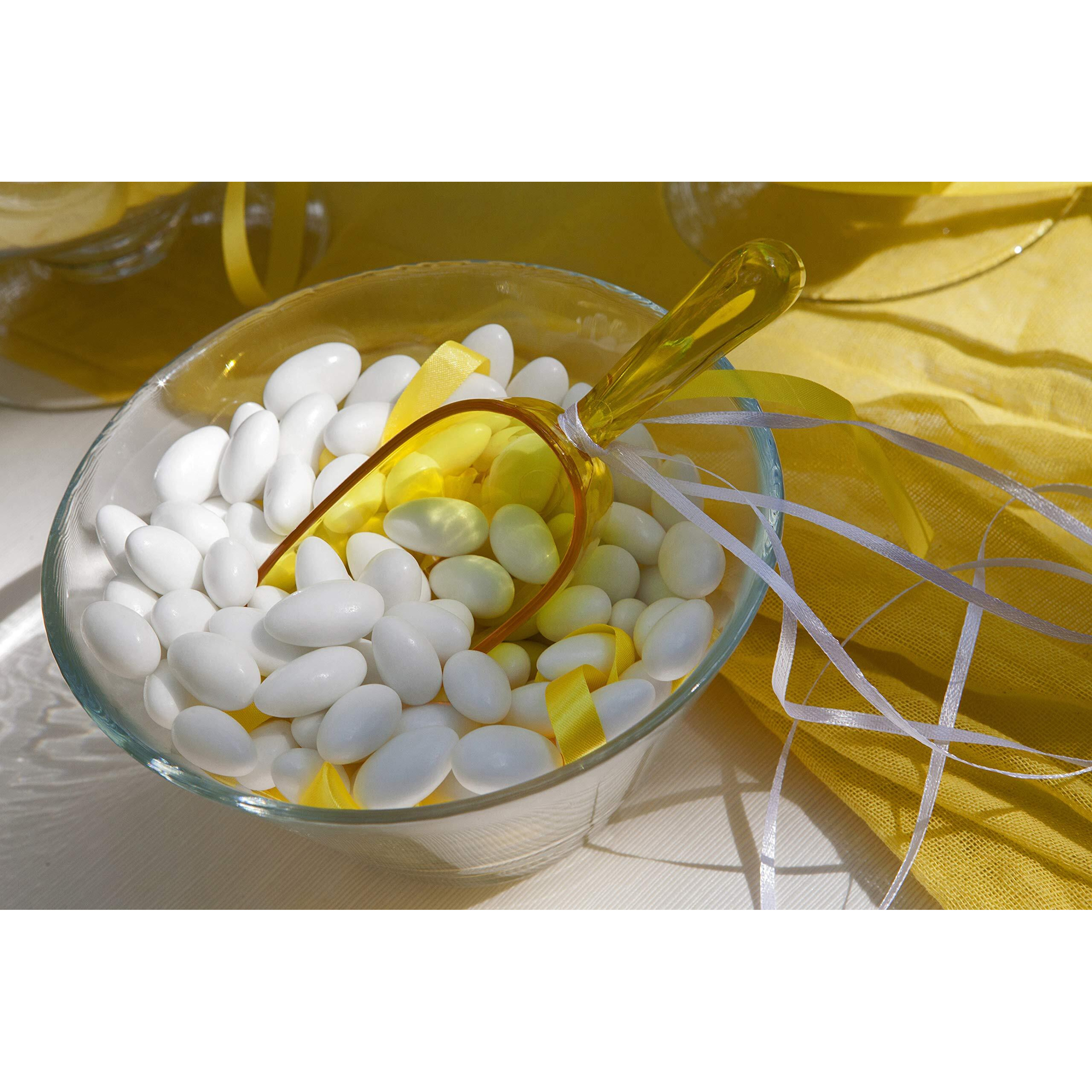 White Jordan Almonds (4-Pack) Wedding Shower Party Favor Premium White Candied Nuts (6 Lbs Total)
