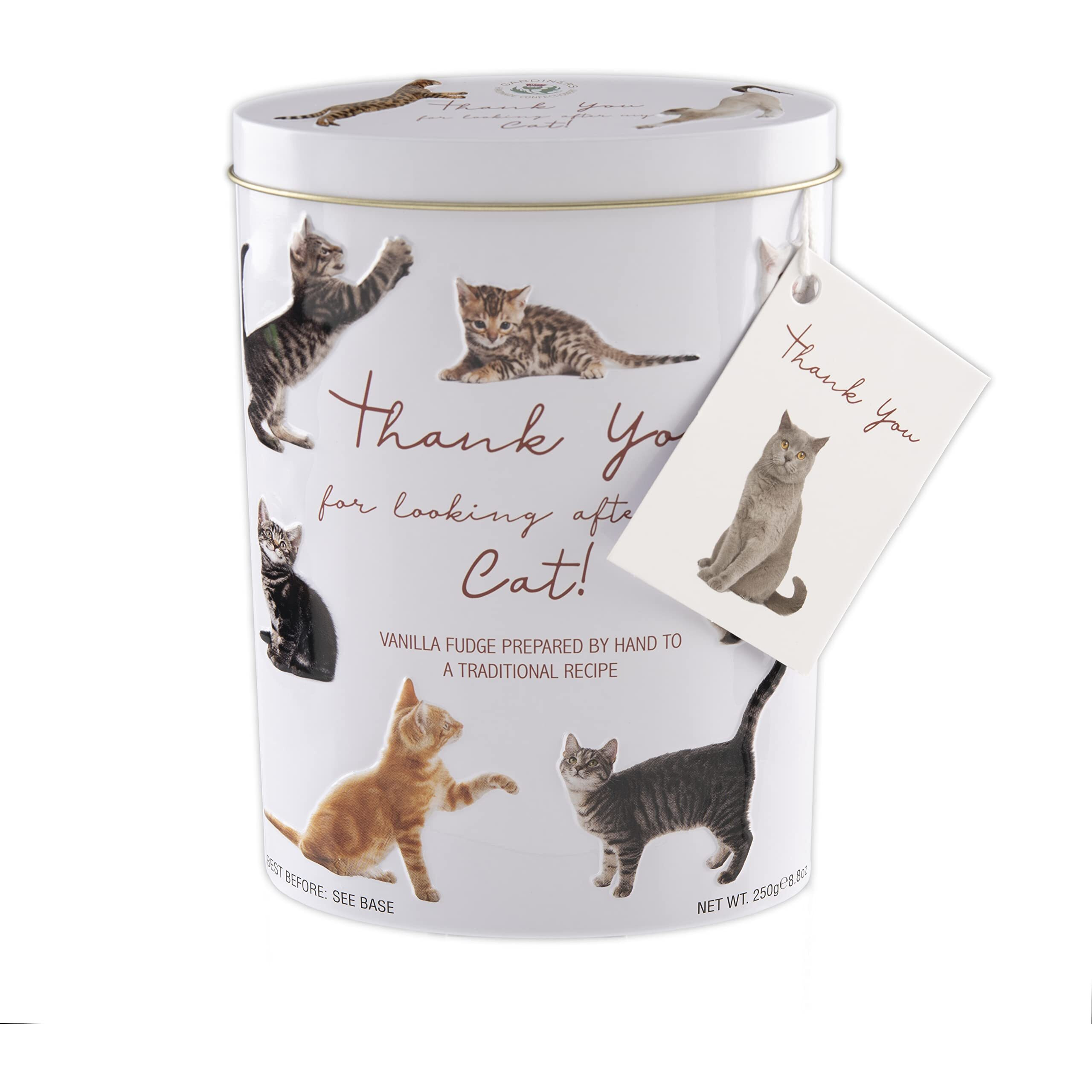 Gardiners Of Scotland Vanilla Fudge Thank You Tins (Cats, 8.8 Ounce (Pack Of 1))