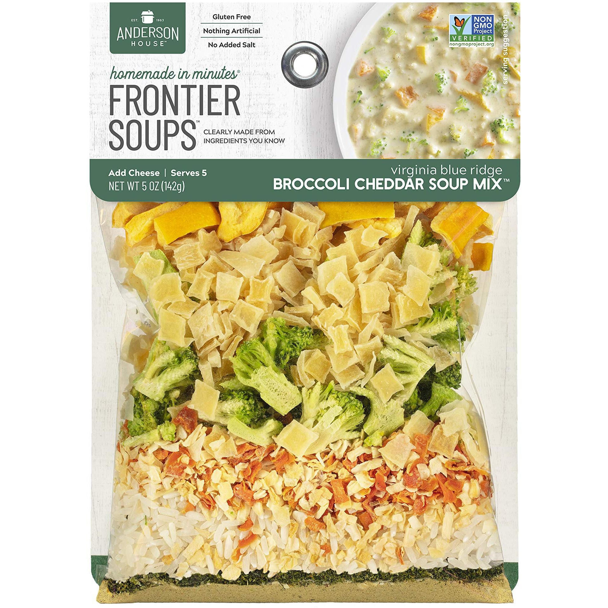 Frontier Soups Homemade In Minutes Soup Mix, Virginia Blue Ridge Broccoli Cheddar, 5 Ounce