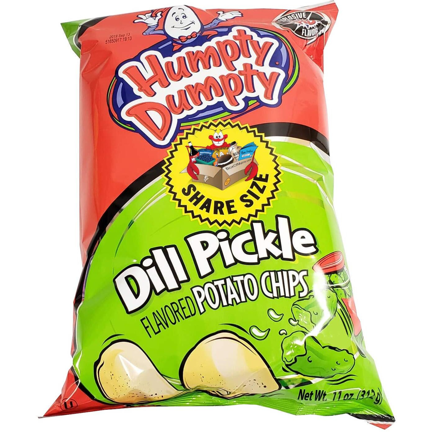 Humpty Dumpty Potato Chips, 9 Ounce, 4 Count, New Larger Family Size Bags (Dill)