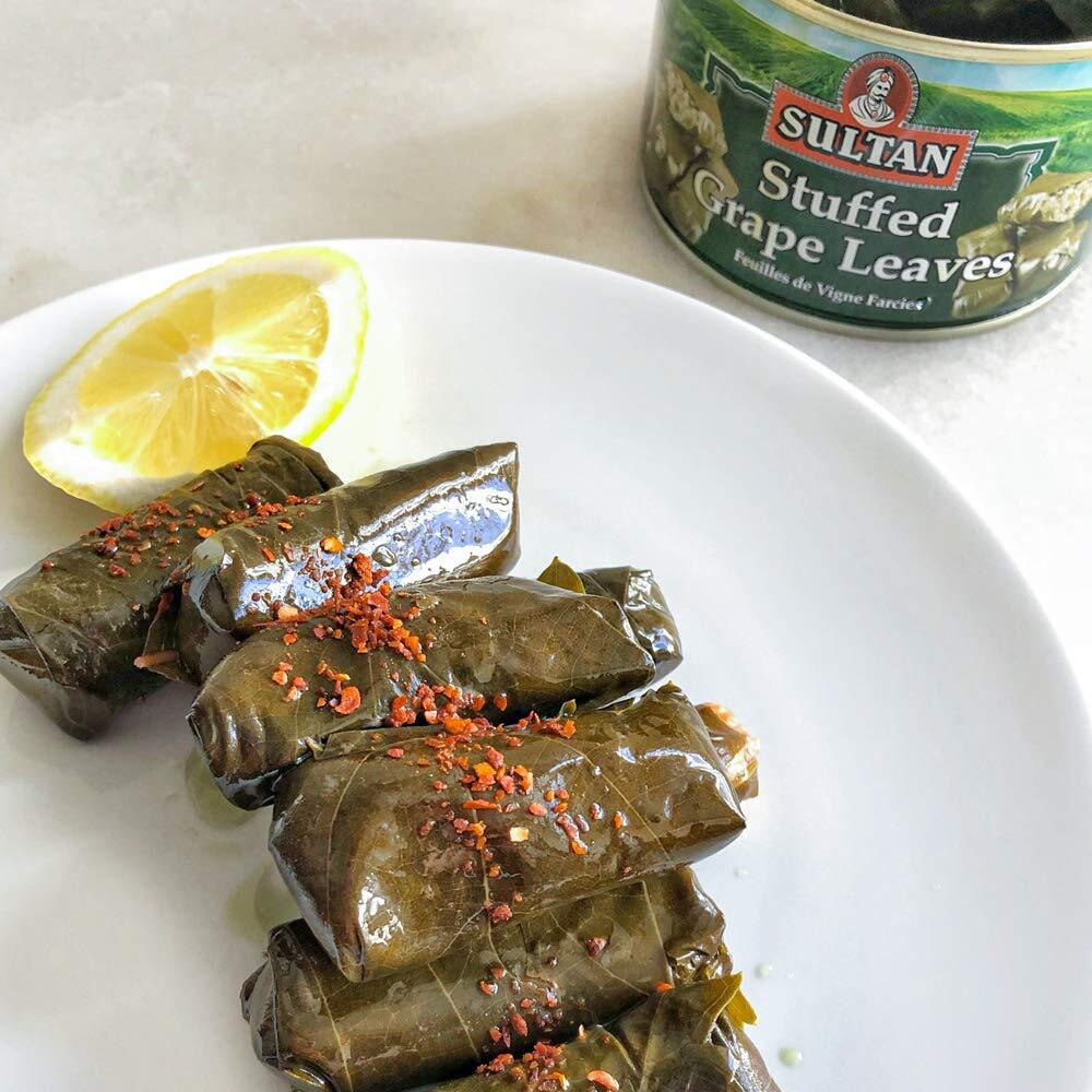Sultan Vegetarian Stuffed Grape Leaves, Precooked Premium Dolma, Dolmades. Perfect For Mezze Platter, Serve Hot Or Cold, Appetizer Or Entr  E 4.37 Lb