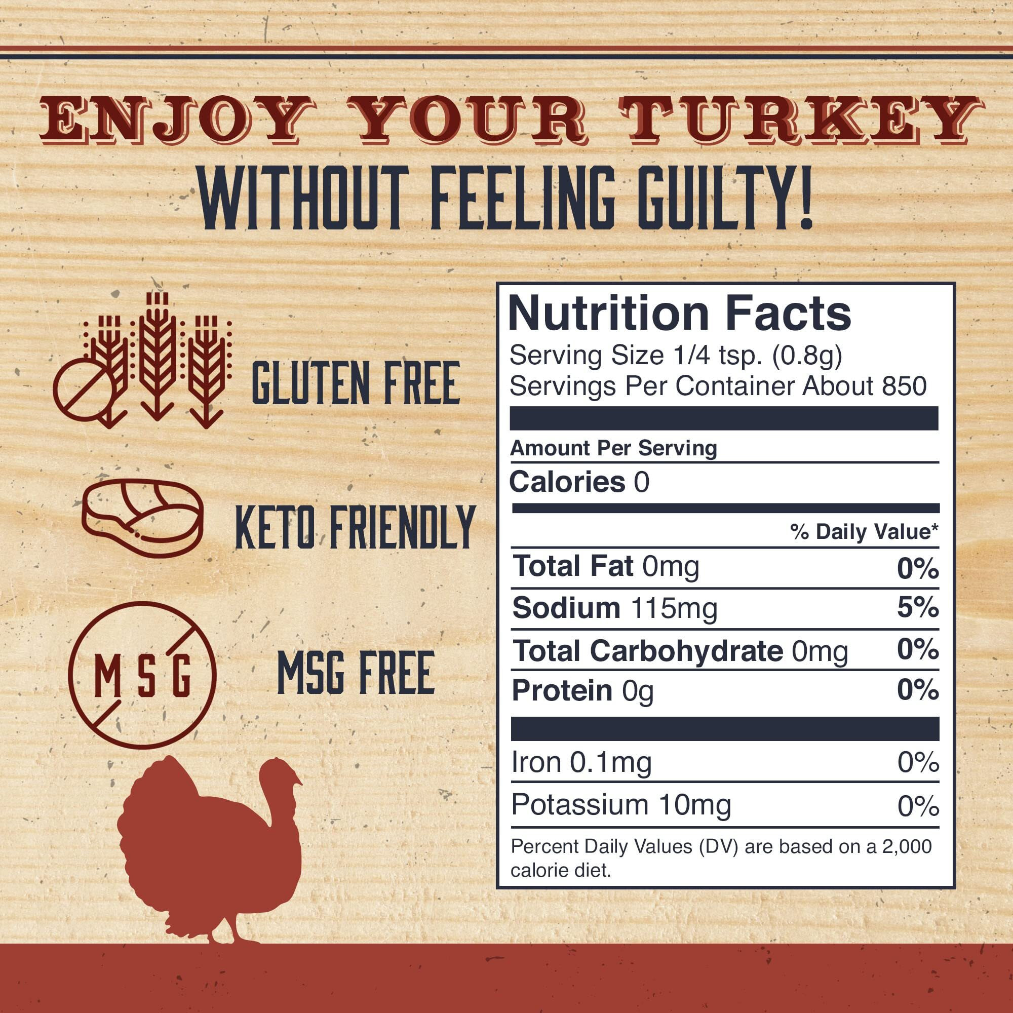 Dennymike's Turkey Lurkey Poultry Seasoning Bbq Rub, Low Sodium Seasoning & Gluten-Free Gourmet Chicken Herbs, Spices & Seasonings For Roasting, Brining, Smoking, & Grilling, 7 Oz