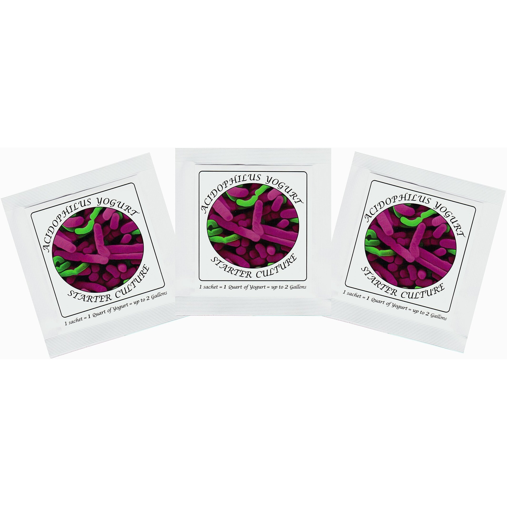 Yogurt Starter Cultures - Pack Of 3 Freeze-Dried Culture Sachets For Acidophilus Yogurt