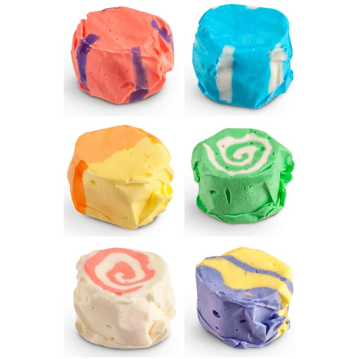 Taffy Shop Summer Mix Salt Water Taffy - Small Batch Salt Water Taffies Made In The Usa - Super Soft, And Sweet - Guaranteed Fresh - Gluten-Free, Soy-Free, Peanut-Free - Personal (7Oz)