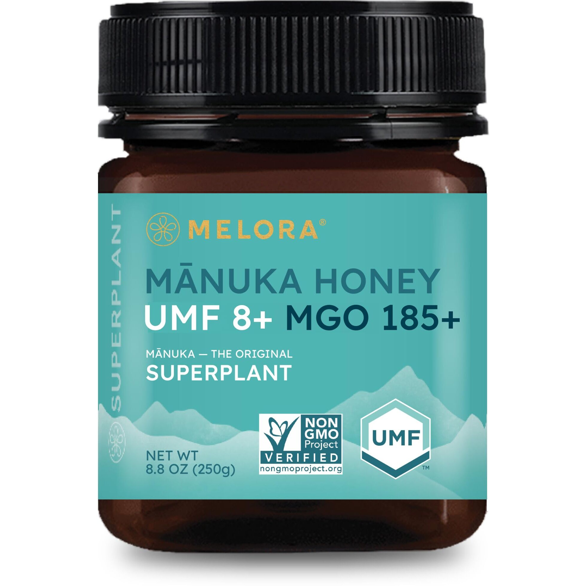 Melora Raw Manuka Honey From New Zealand | Umf 8+ | Mgo 185+ | 8.8 Oz Jar | Safe For Skin Care | Edible & Healthy Sugar Alternative | Traceable From Hive To Hand Manuka Honey