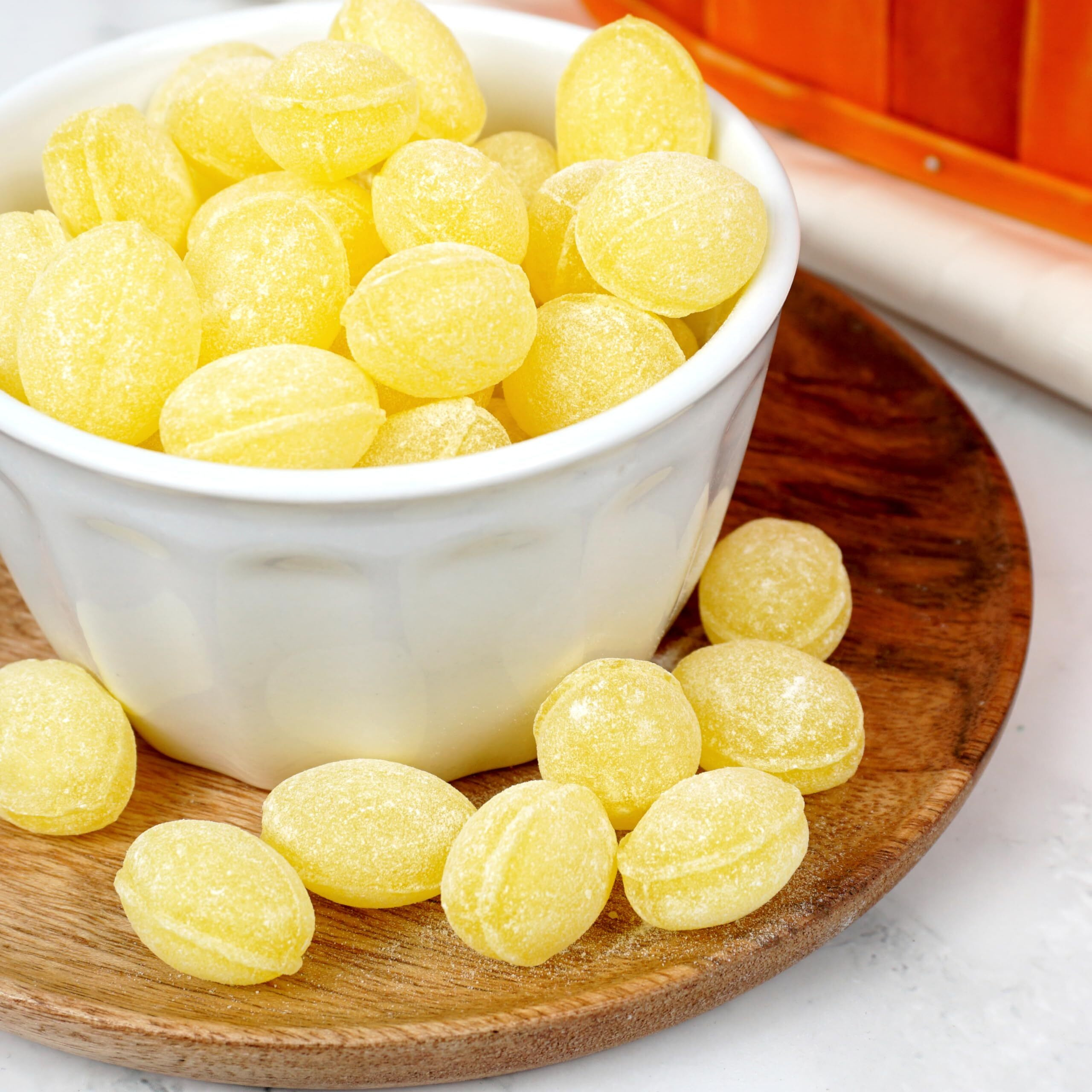 Claeys Sanded Lemon Drops, 2 Pound Bulk Bag (Approx 144 Pieces), Hard Sour Candy, Lemon Flavored Candy